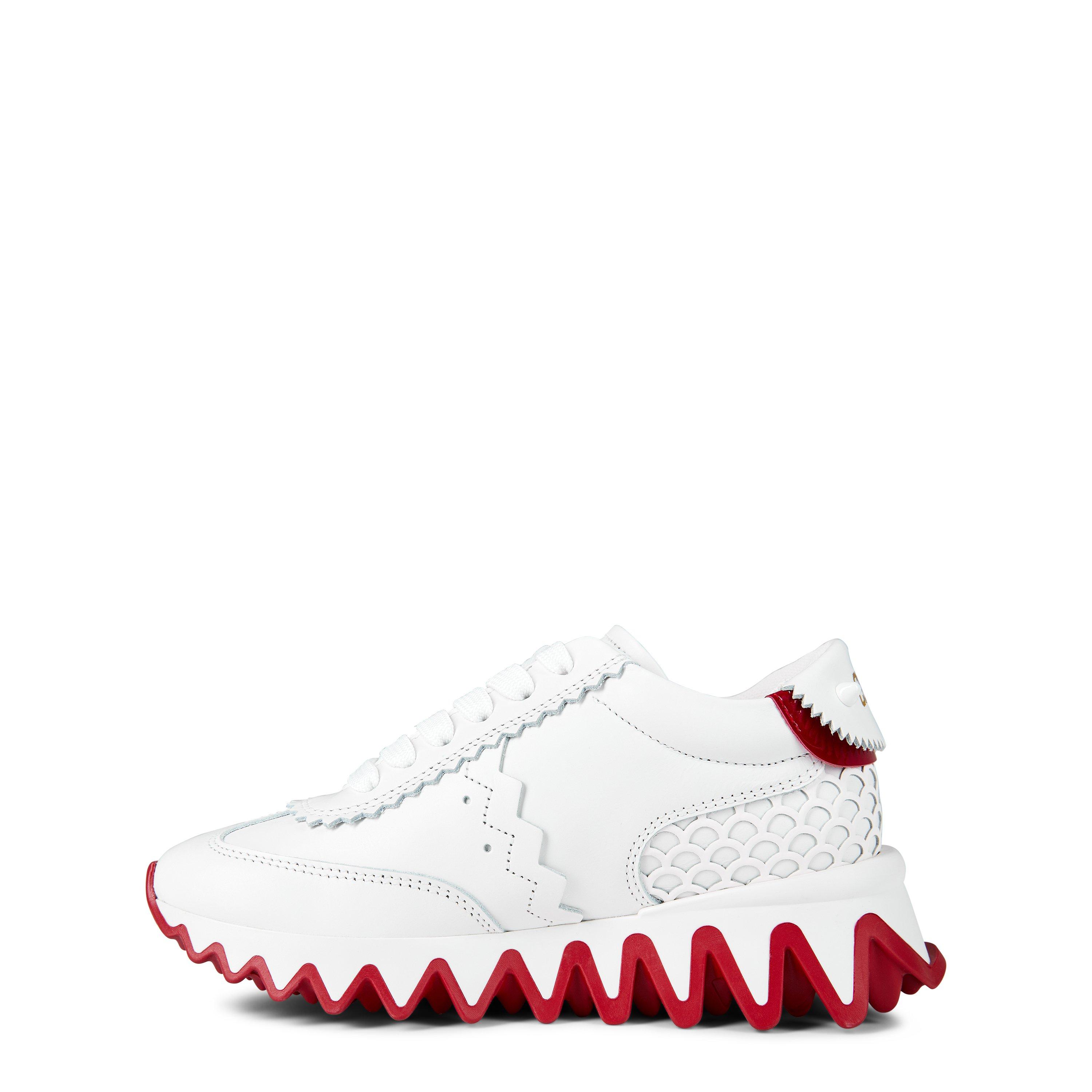White W222 - Christian Louboutin - Infants' Mini Shark Leather Trainers - 2