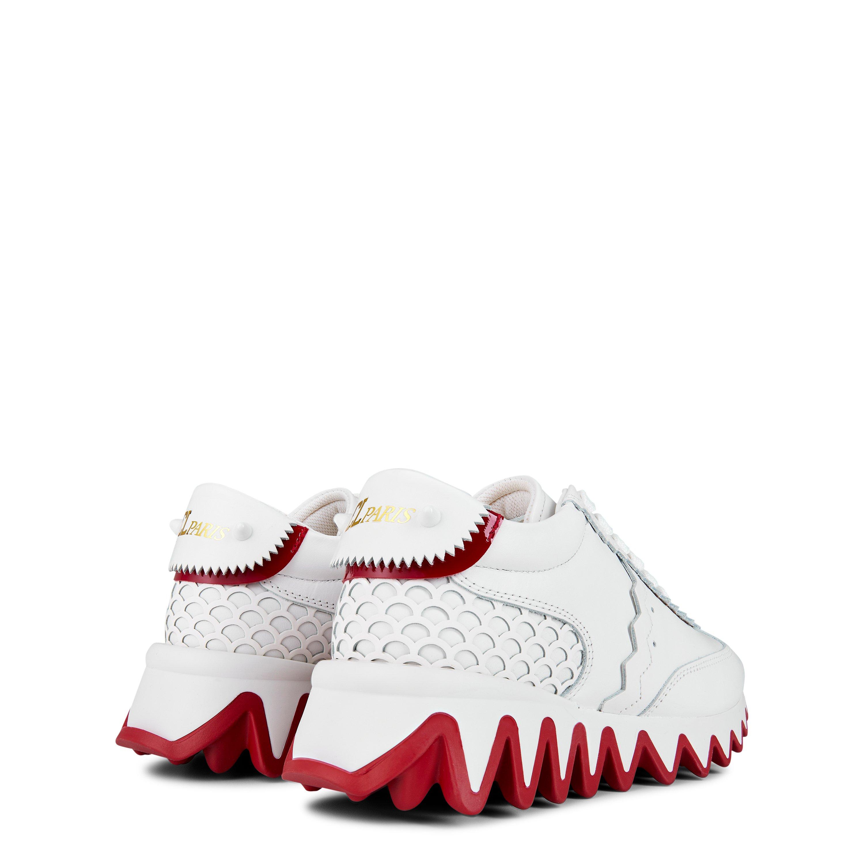 White W222 - Christian Louboutin - Infants' Mini Shark Leather Trainers - 4