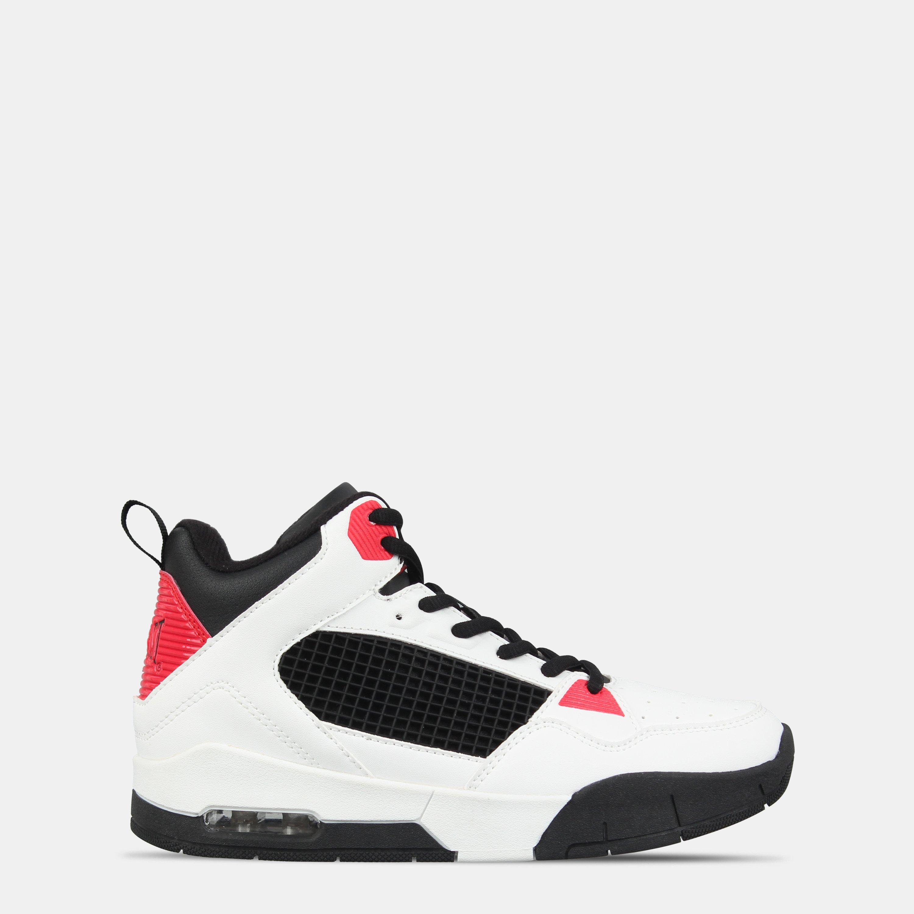 White/Blk/Red - Everlast - Unisex Kids' Layup Lace Up Basketball Trainers - 1