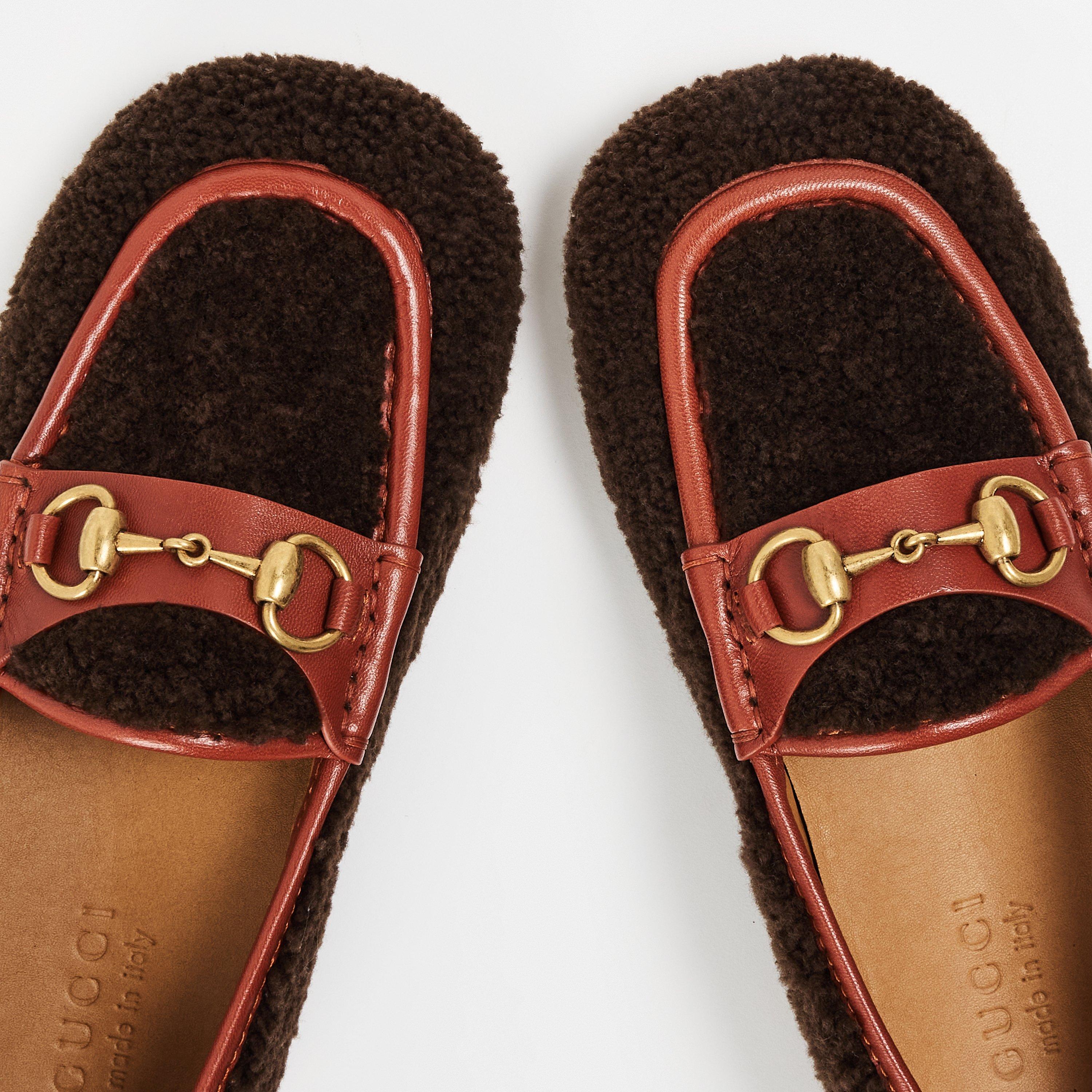 Cocoa/Ambr Hny - Gucci - Kids' Slip-On Loafers - 3