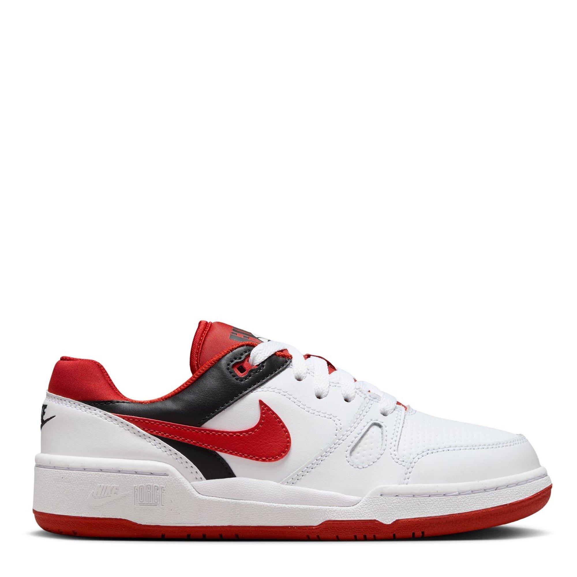 White/Red - Nike - Full Force Low Junior Shoes - 1