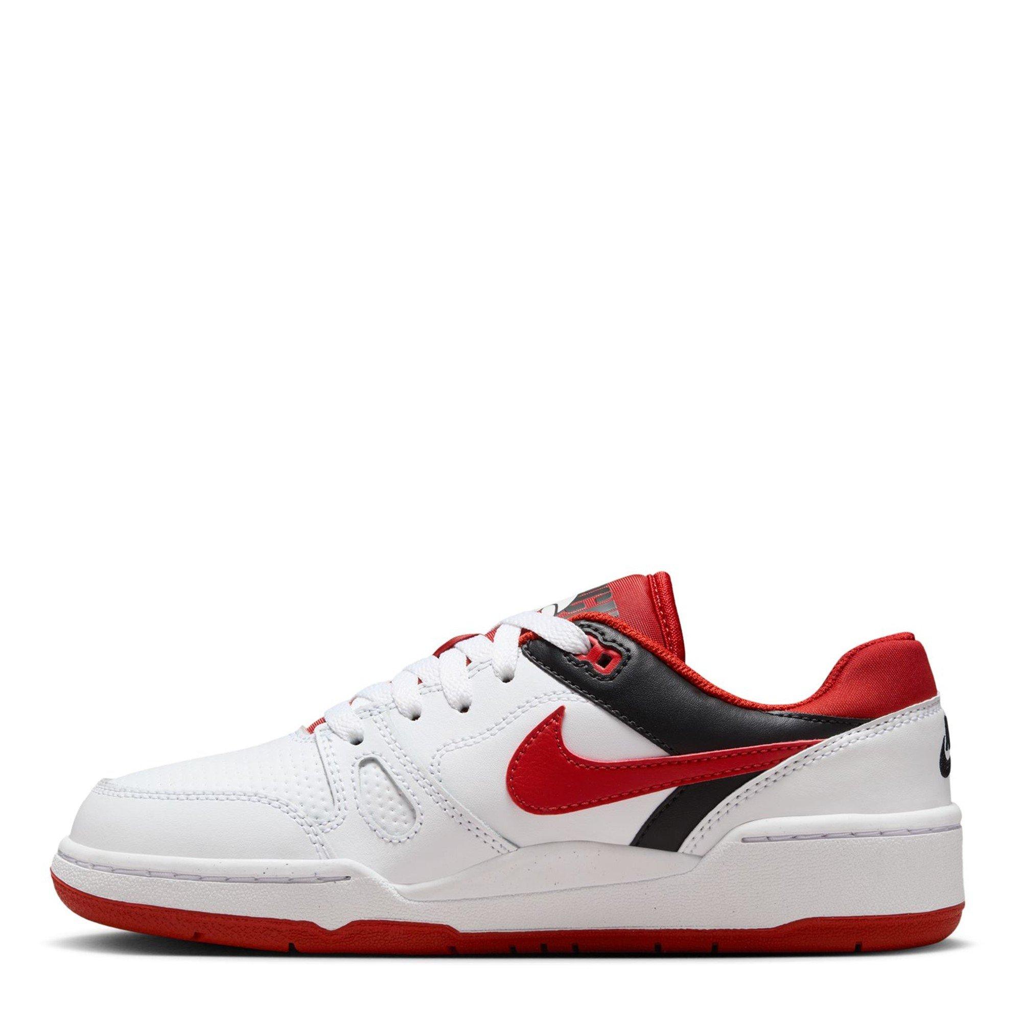 White/Red - Nike - Full Force Low Junior Shoes - 2