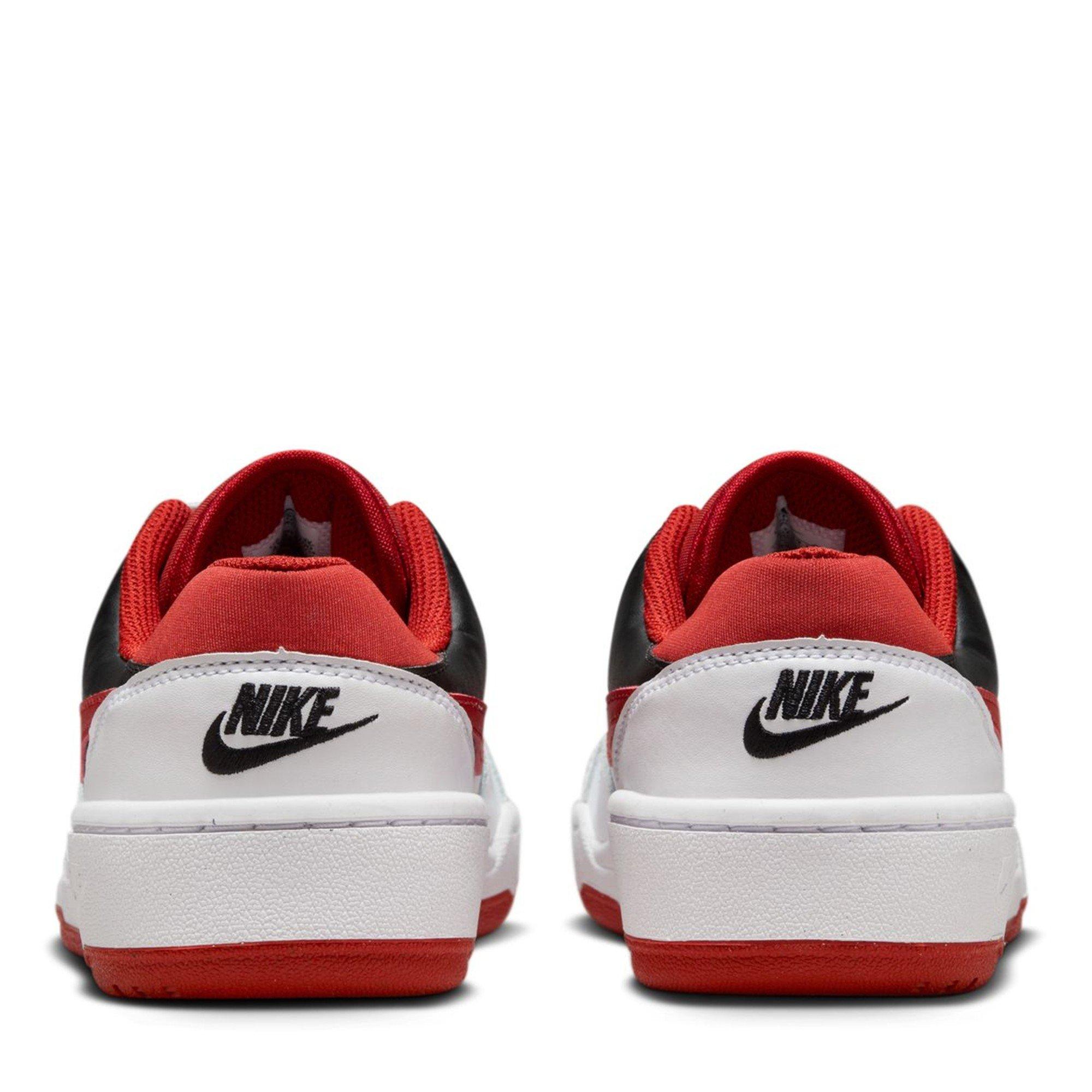 White/Red - Nike - Full Force Low Junior Shoes - 4