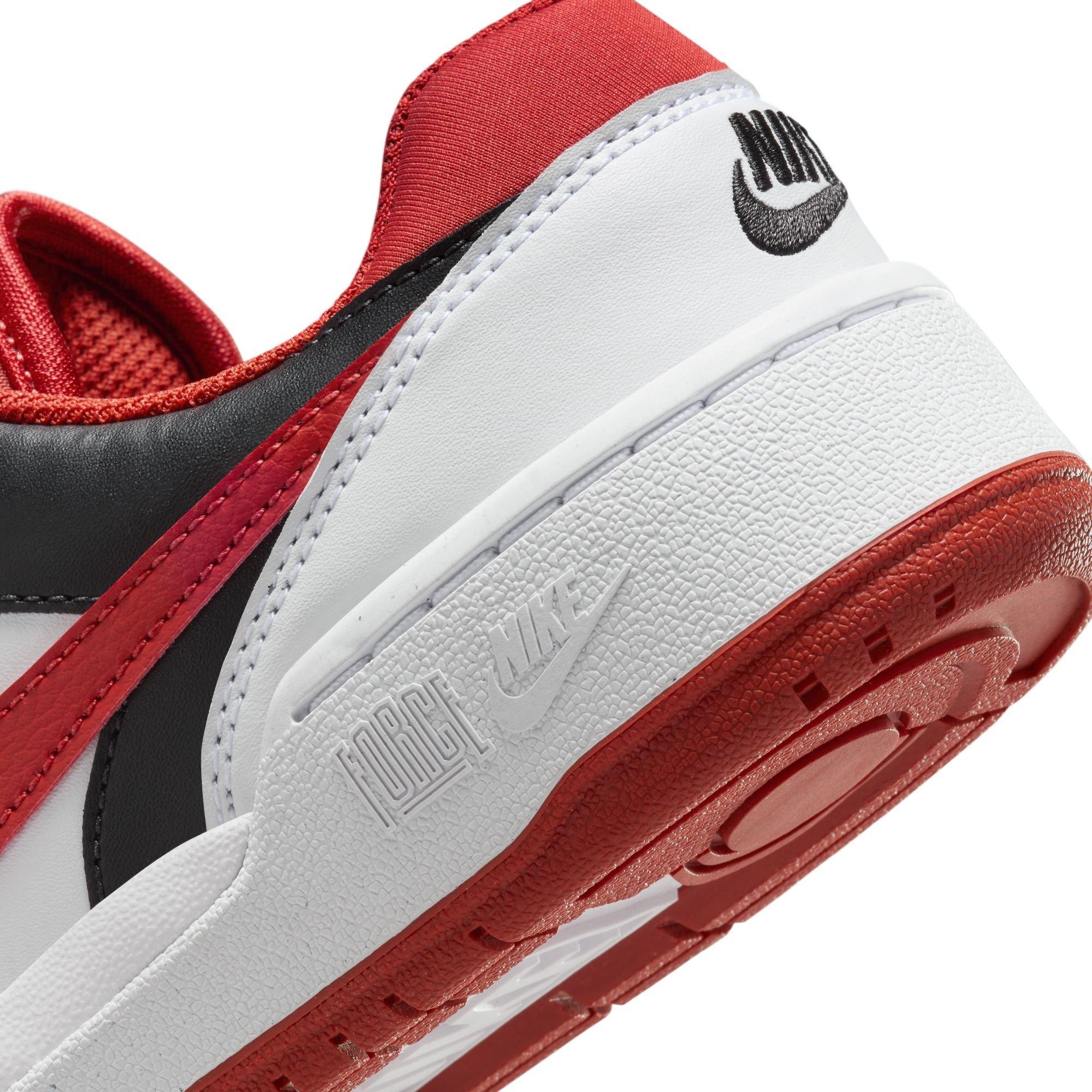 White/Red - Nike - Full Force Low Junior Shoes - 8