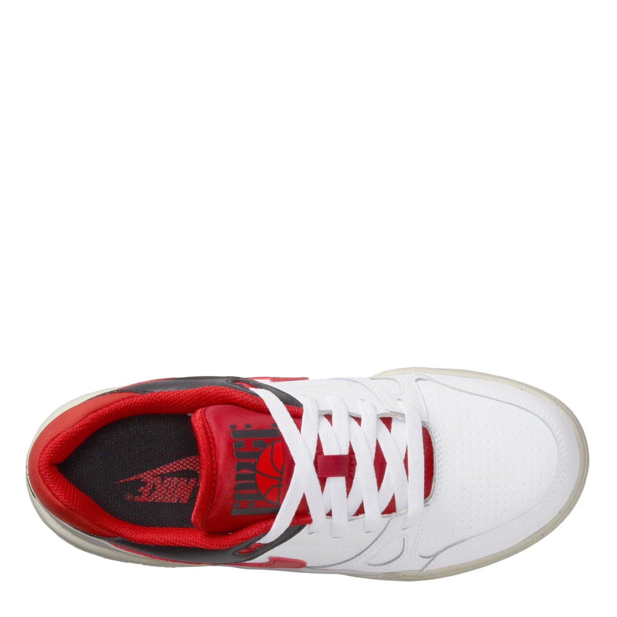 White/Red - Nike - Full Force Low Junior Shoes - 9