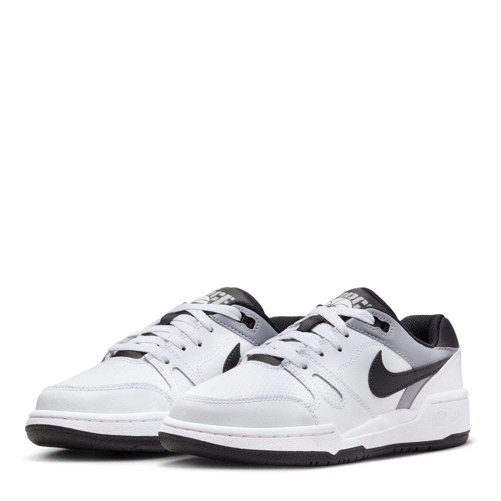White/Black - Nike - Full Force Low Junior Shoes - 3