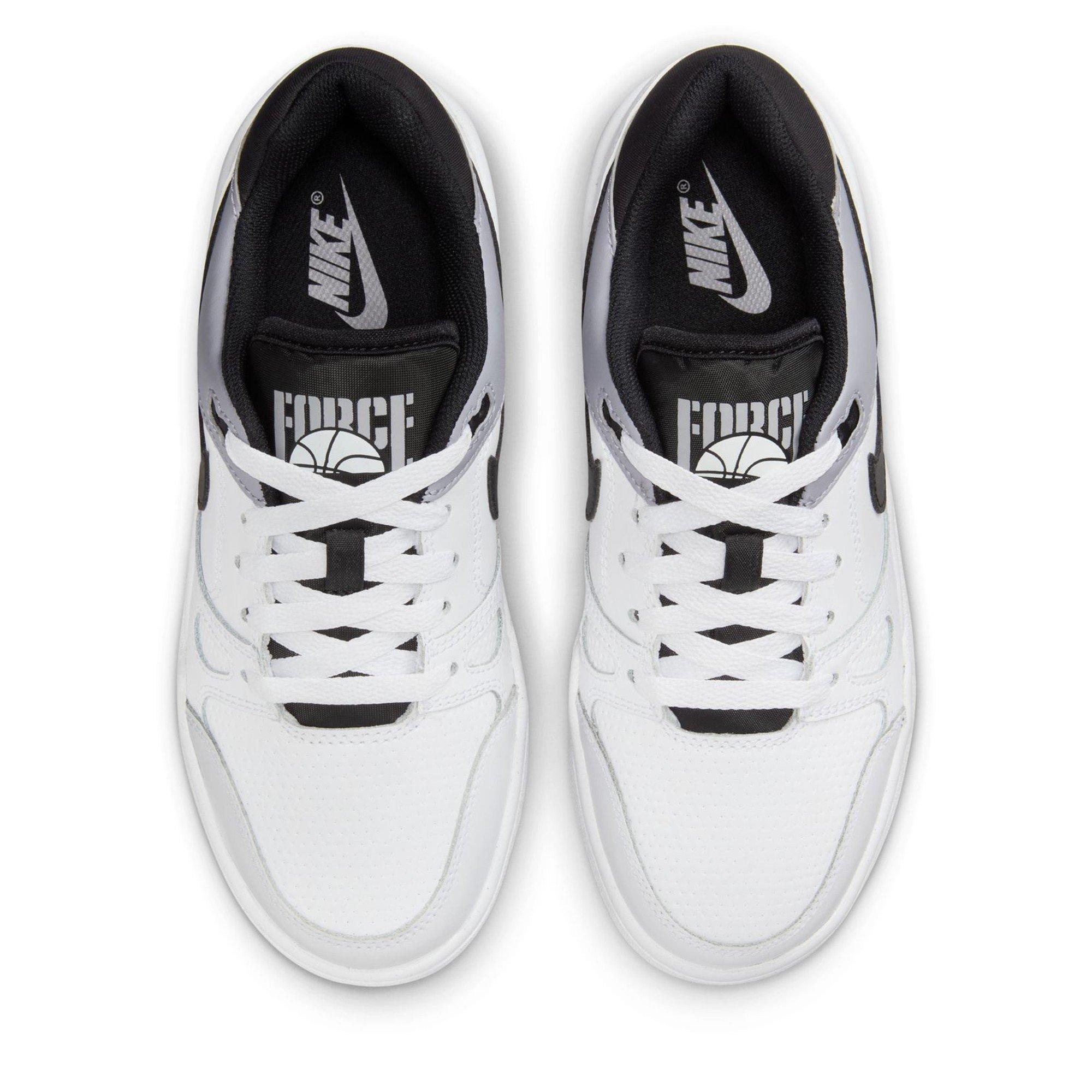 White/Black - Nike - Full Force Low Junior Shoes - 5