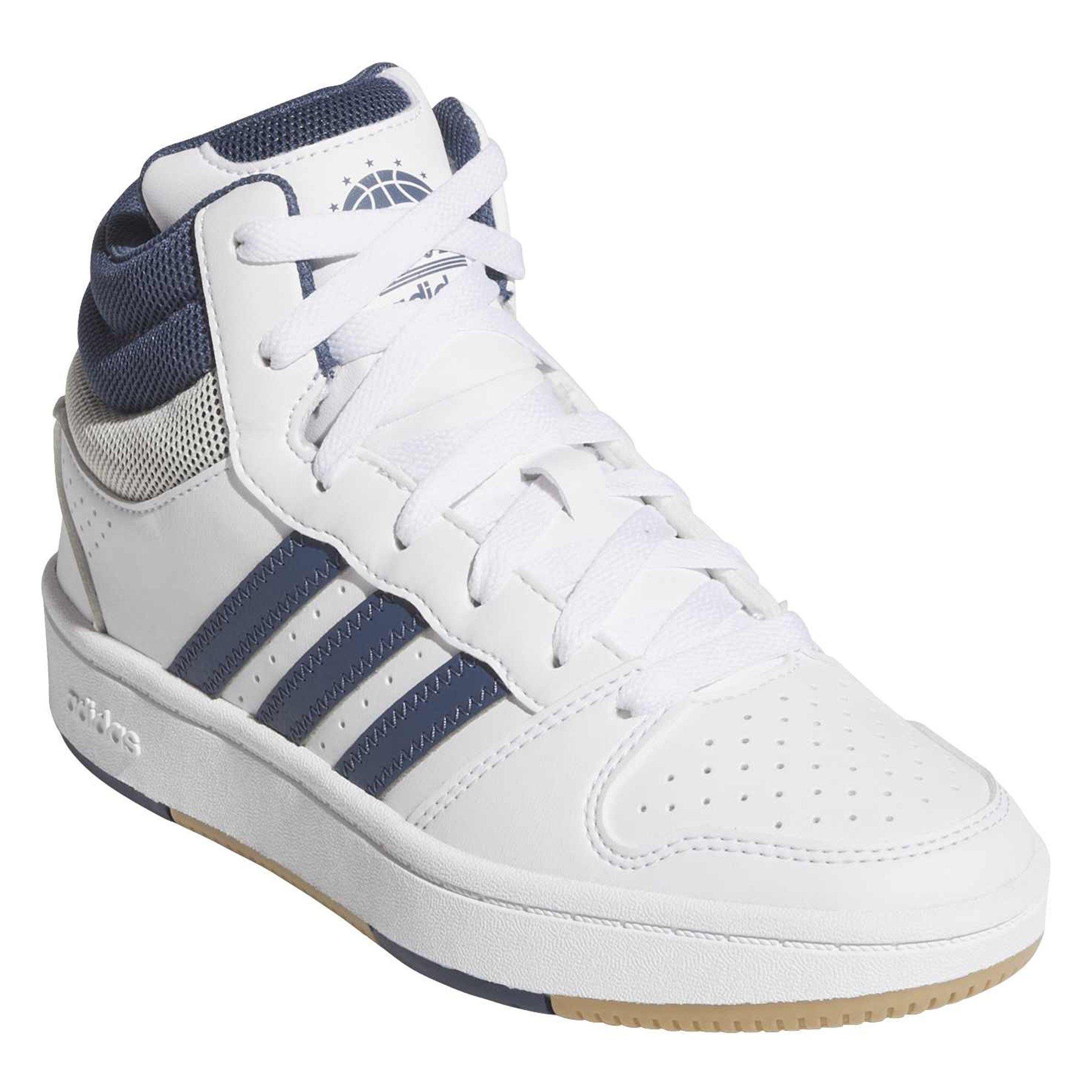 Ftwr White/Prel - adidas - Adidas Hoops Mid Cla Jn99 - 3