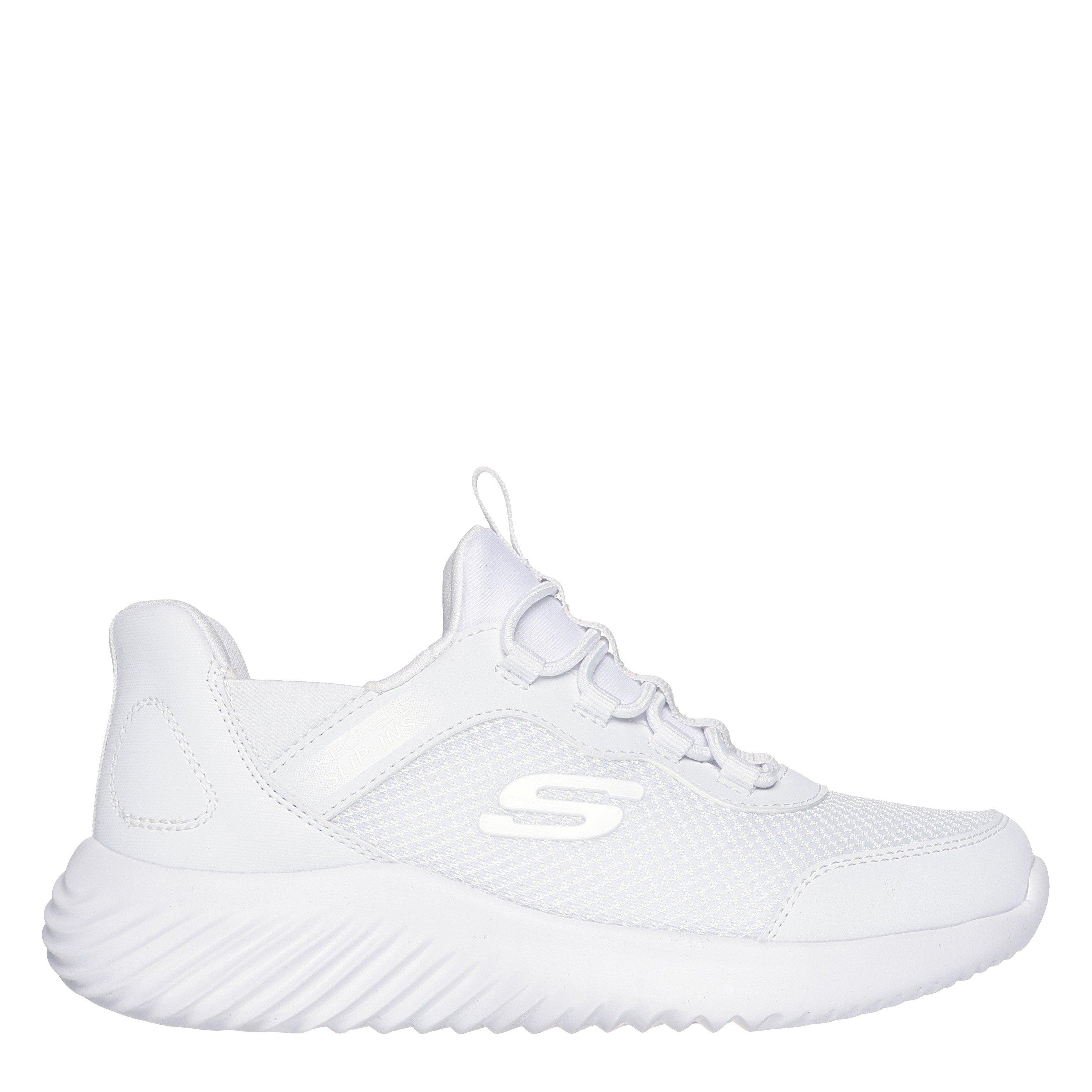 White - Skechers - Bounder - Brisk-Burst Slip On Trainers Unisex Kids - 1