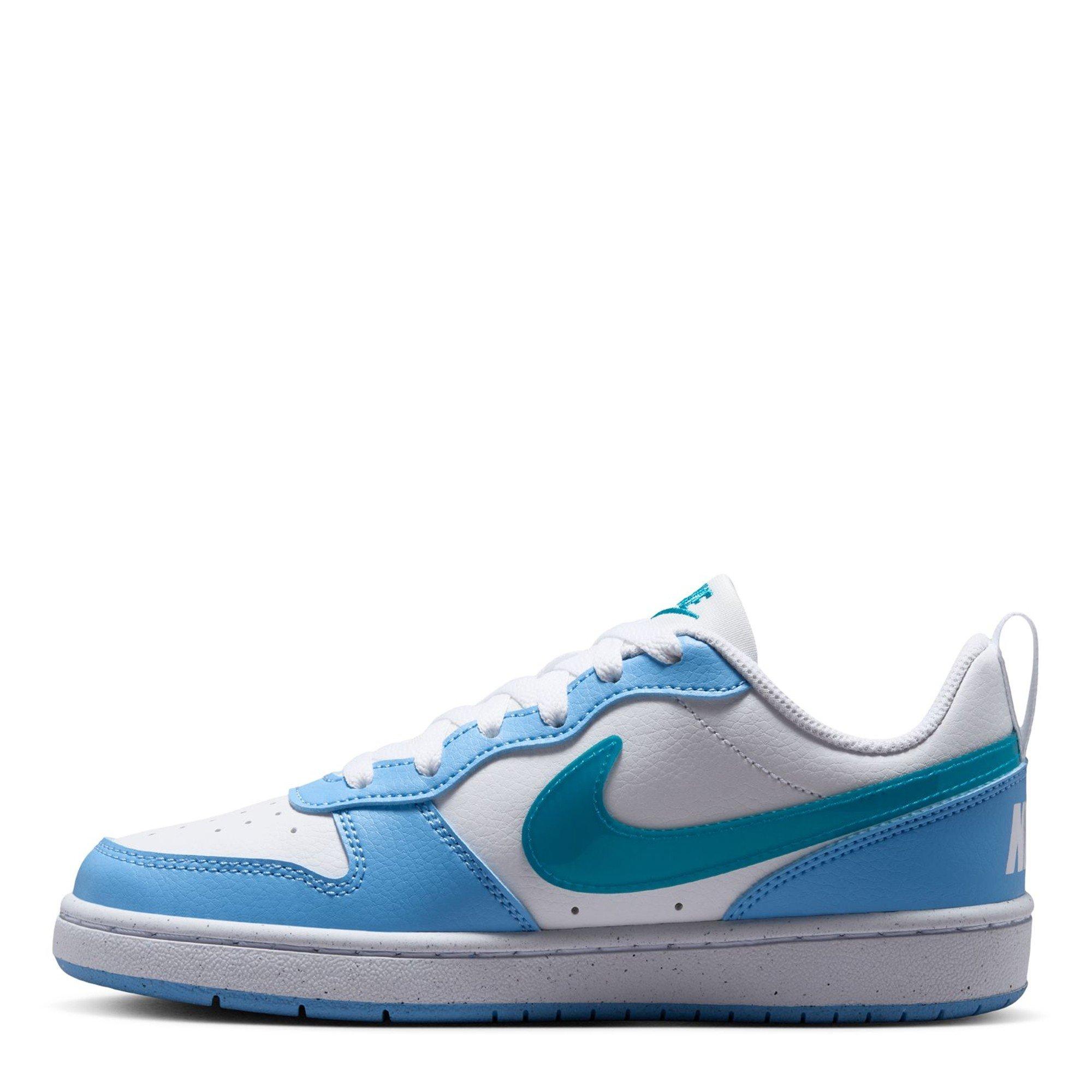 Wht/Energy-Blue - Nike - Kids' Court Borough Low Trainers - 2