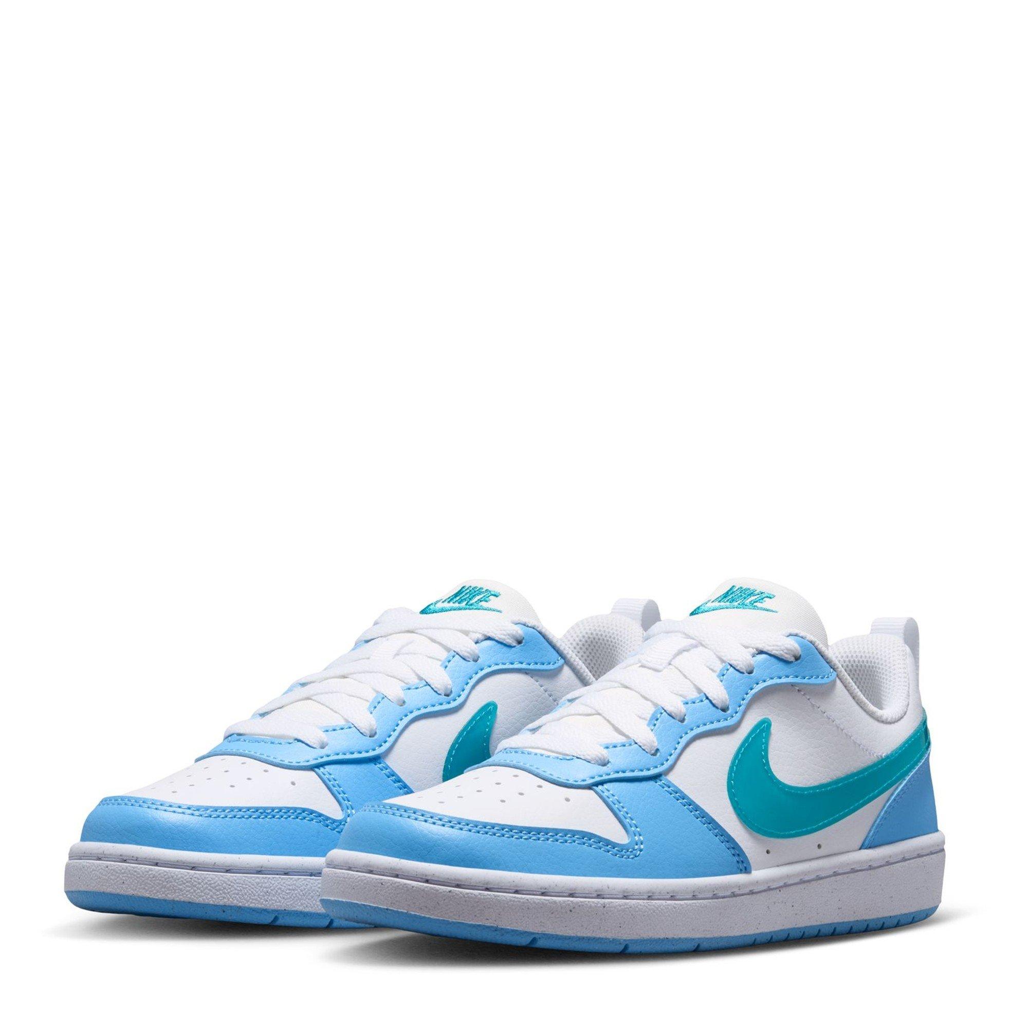 Wht/Energy-Blue - Nike - Kids' Court Borough Low Trainers - 3