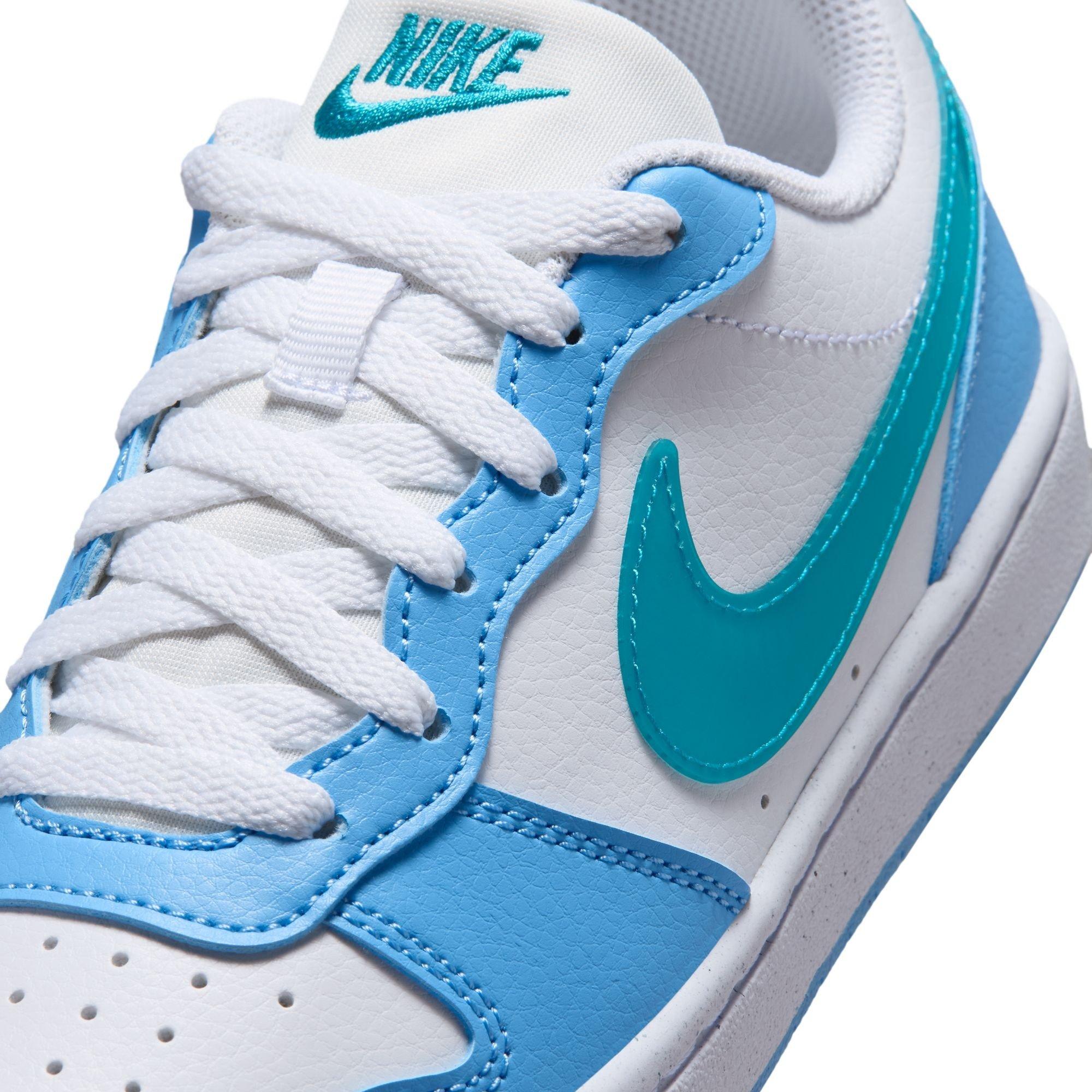 Wht/Energy-Blue - Nike - Kids' Court Borough Low Trainers - 7