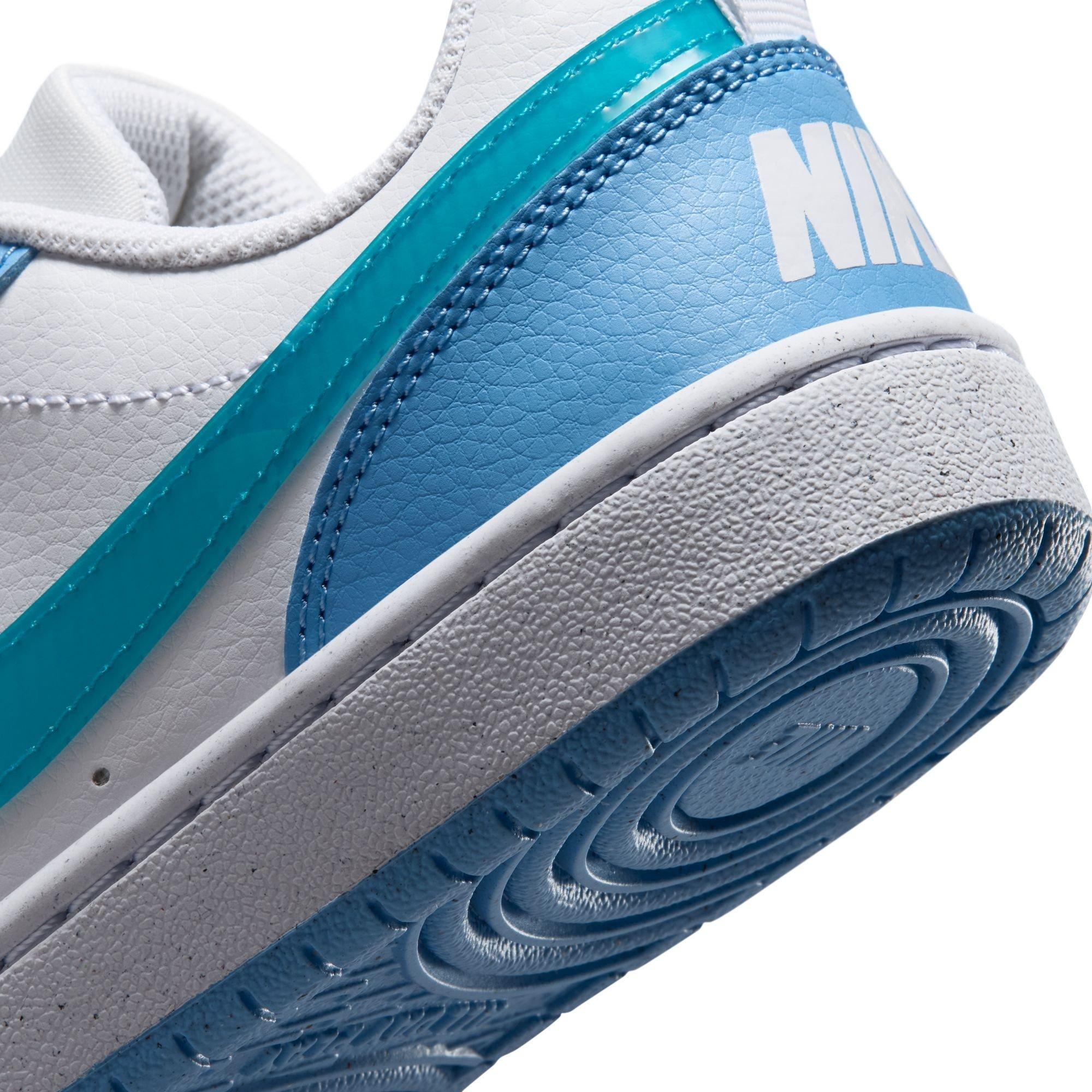 Wht/Energy-Blue - Nike - Kids' Court Borough Low Trainers - 8