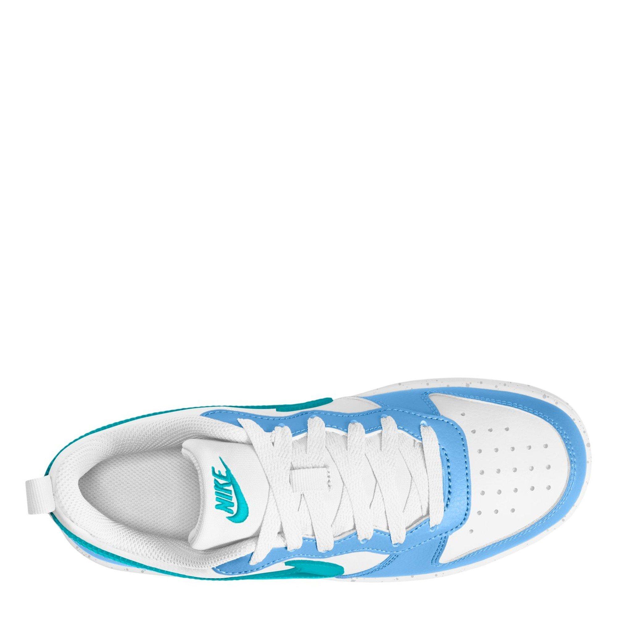 Wht/Energy-Blue - Nike - Kids' Court Borough Low Trainers - 9