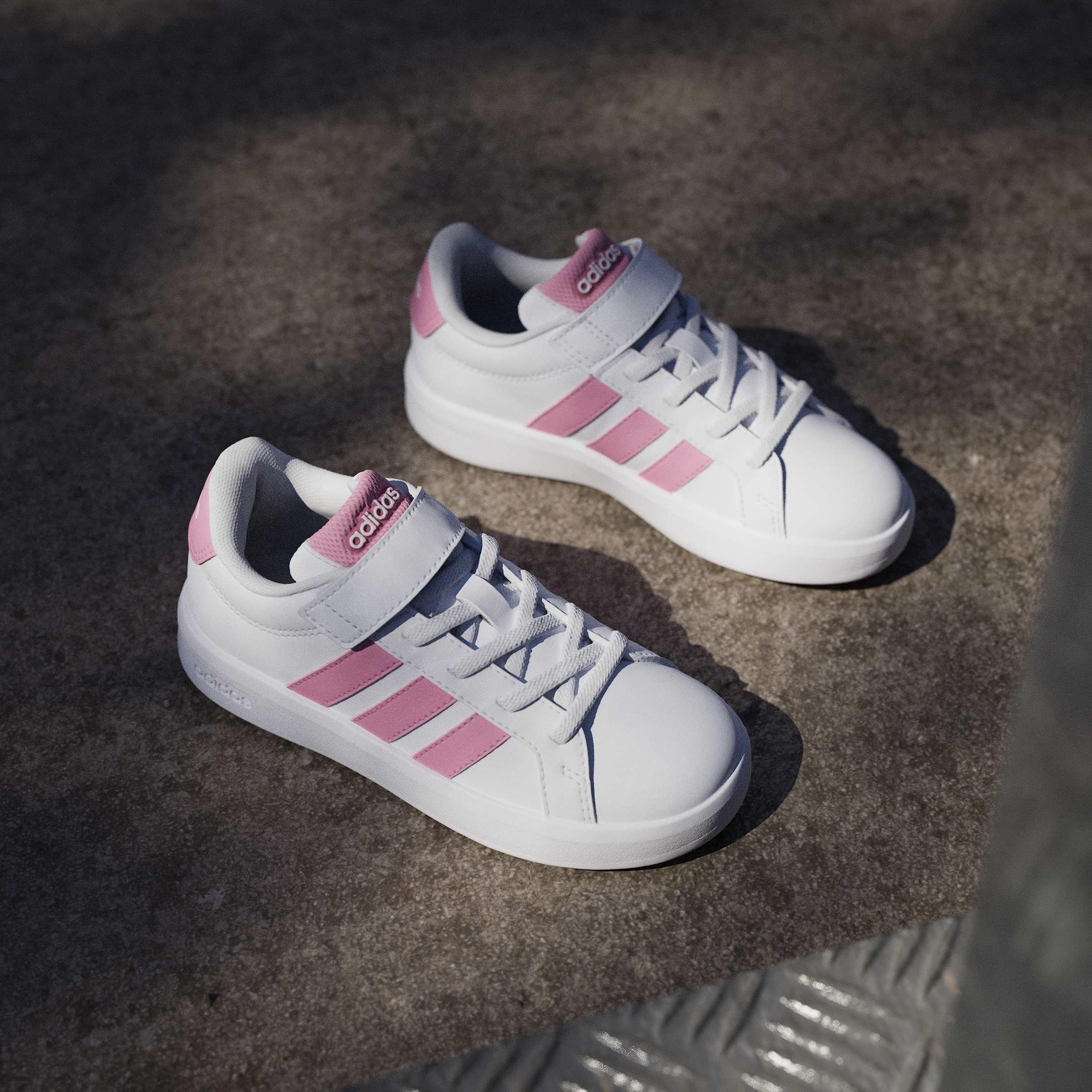 Ftwr White/Blis - adidas - Kids' Grand Court 3.0 Trainers - 12