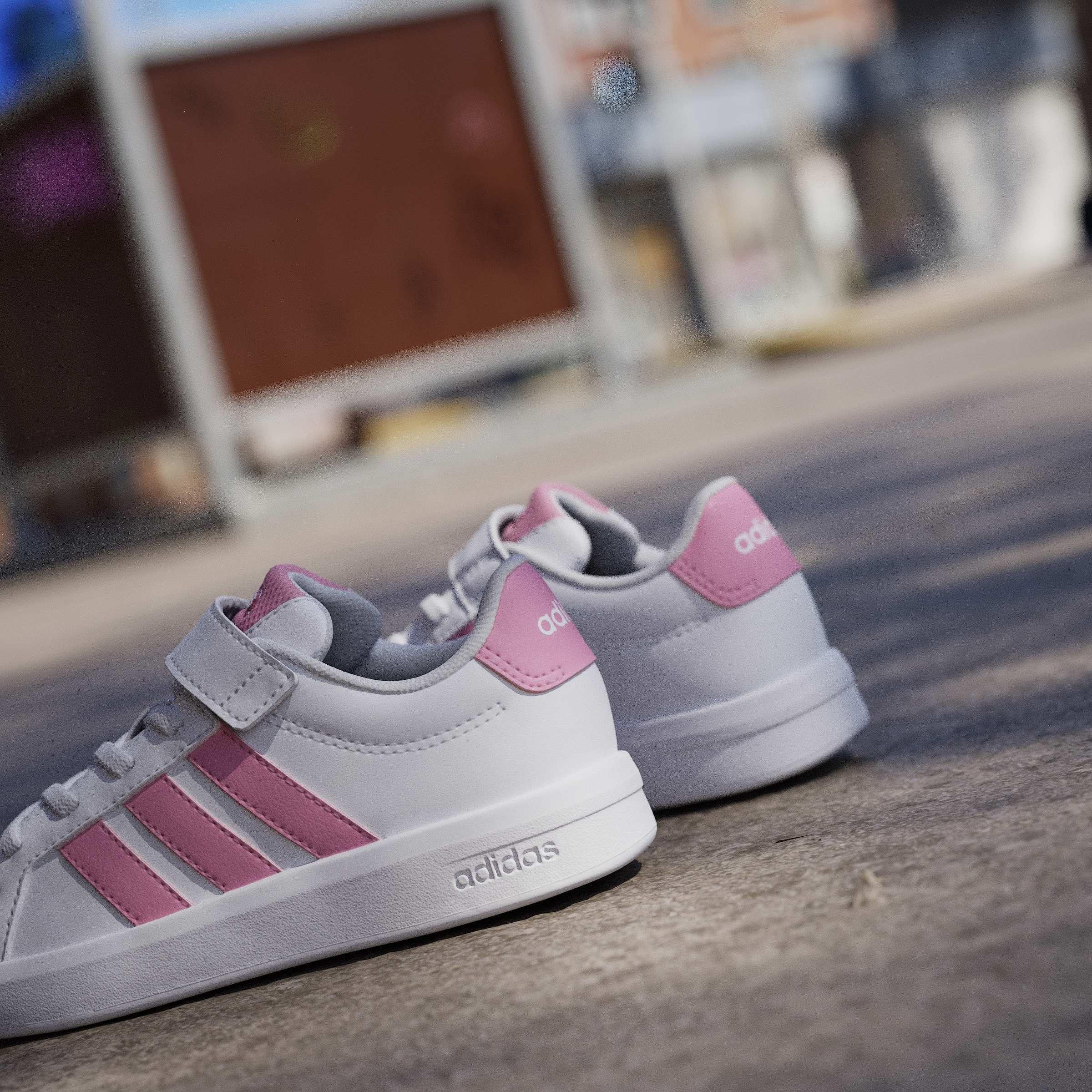 Ftwr White/Blis - adidas - Kids' Grand Court 3.0 Trainers - 16
