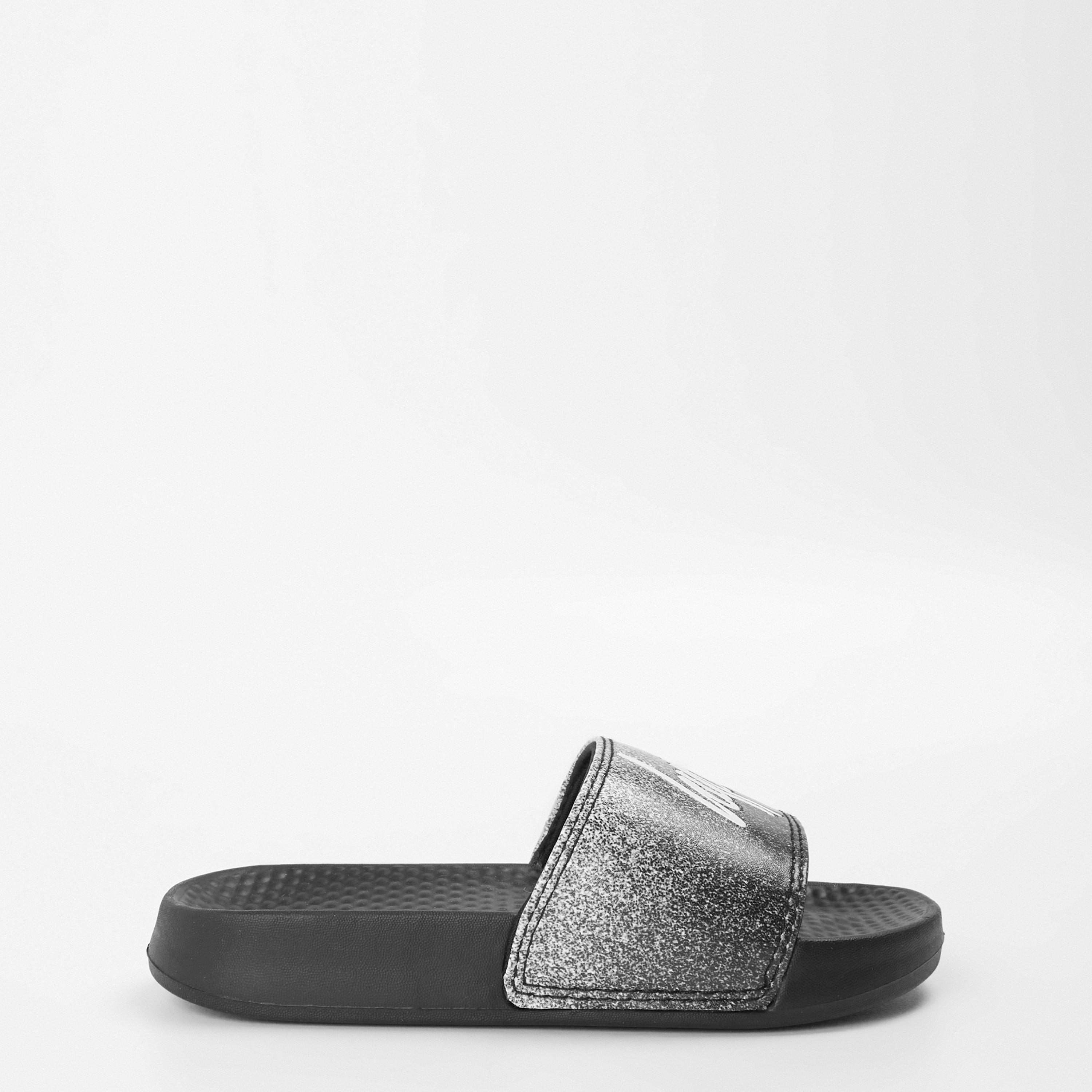 Hype  Kids ' Speckle Slider Slipper - Black - C10 (28)