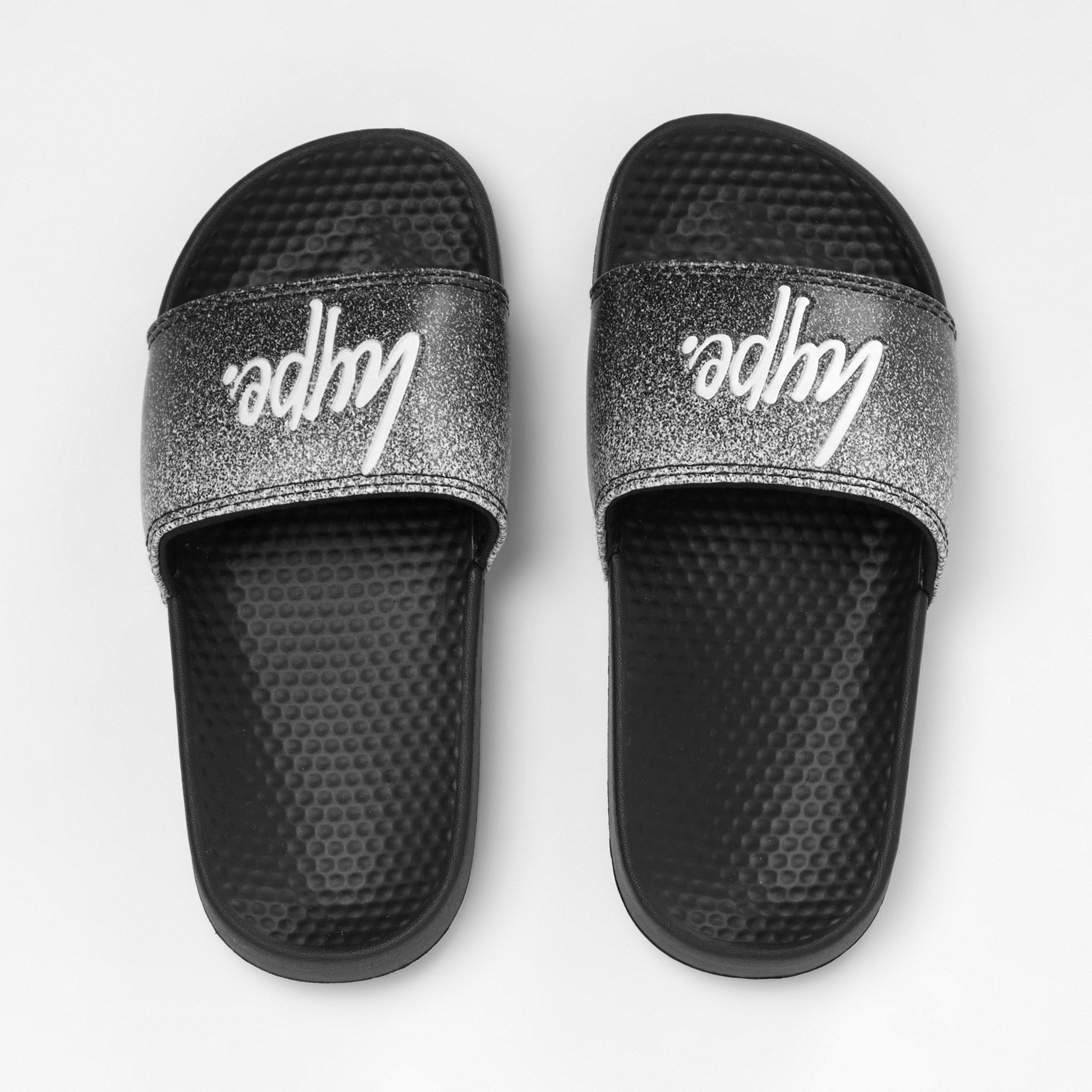 Zwart - Hype - Kids' Speckle Slider Slipper - 4