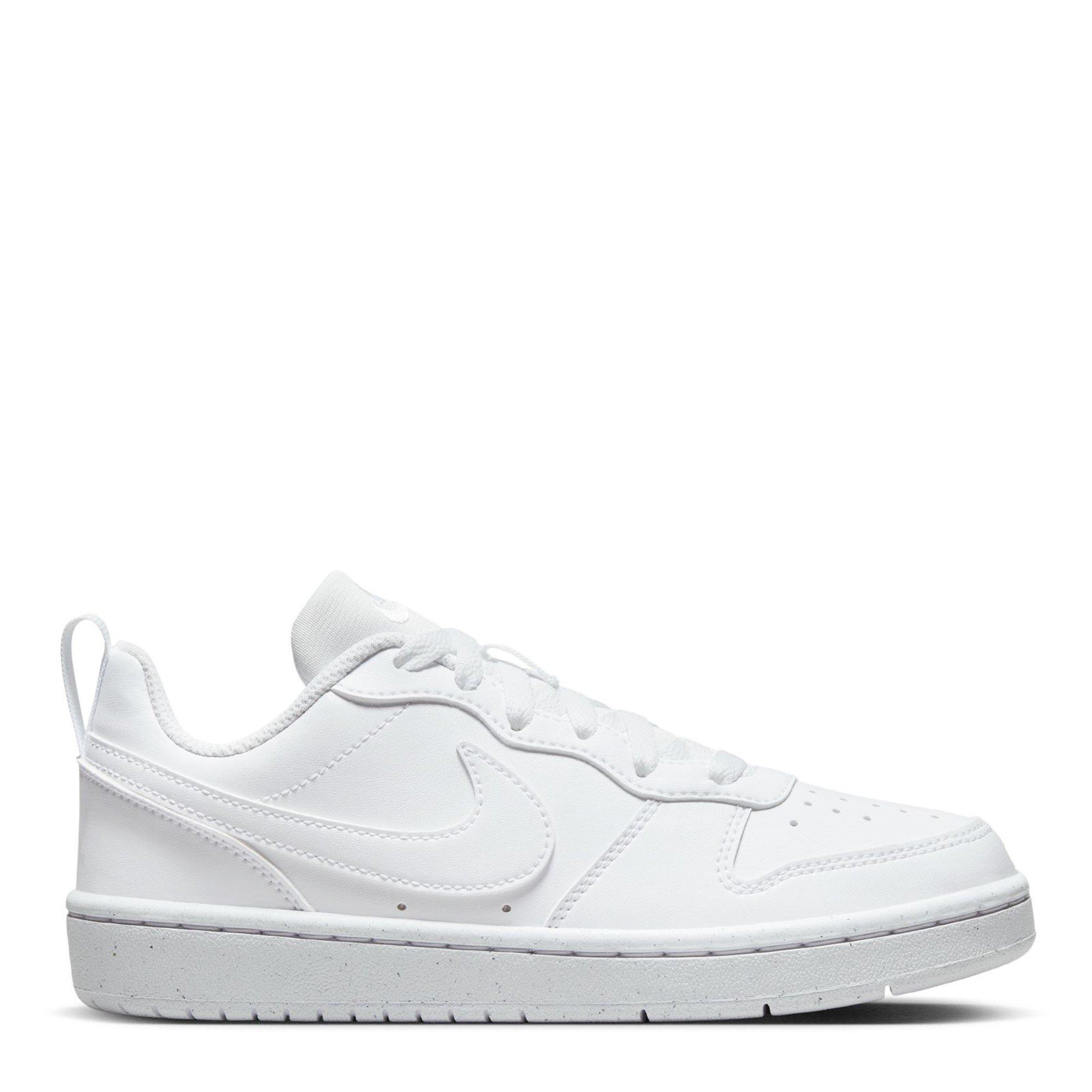 WHITE/WHITE-WHI - Nike - Court Borough Low Recraft Big Kids' Shoes - 1
