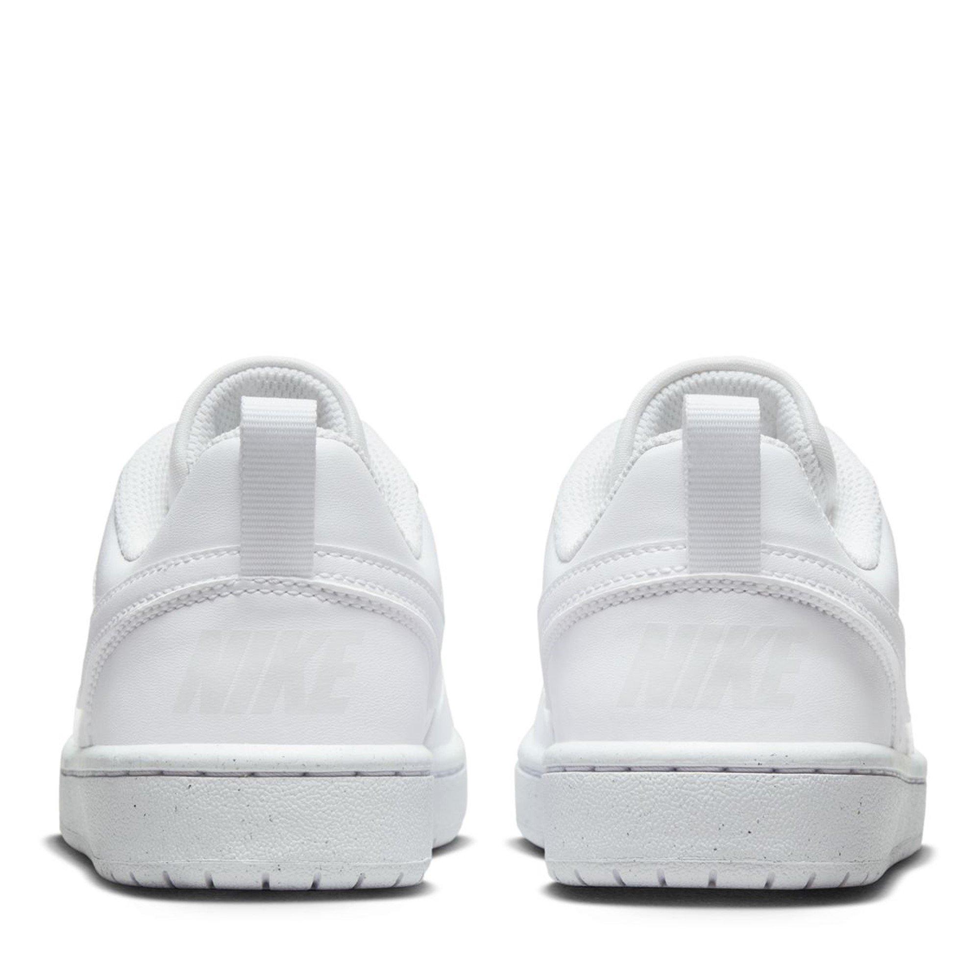 WHITE/WHITE-WHI - Nike - Court Borough Low Recraft Big Kids' Shoes - 4
