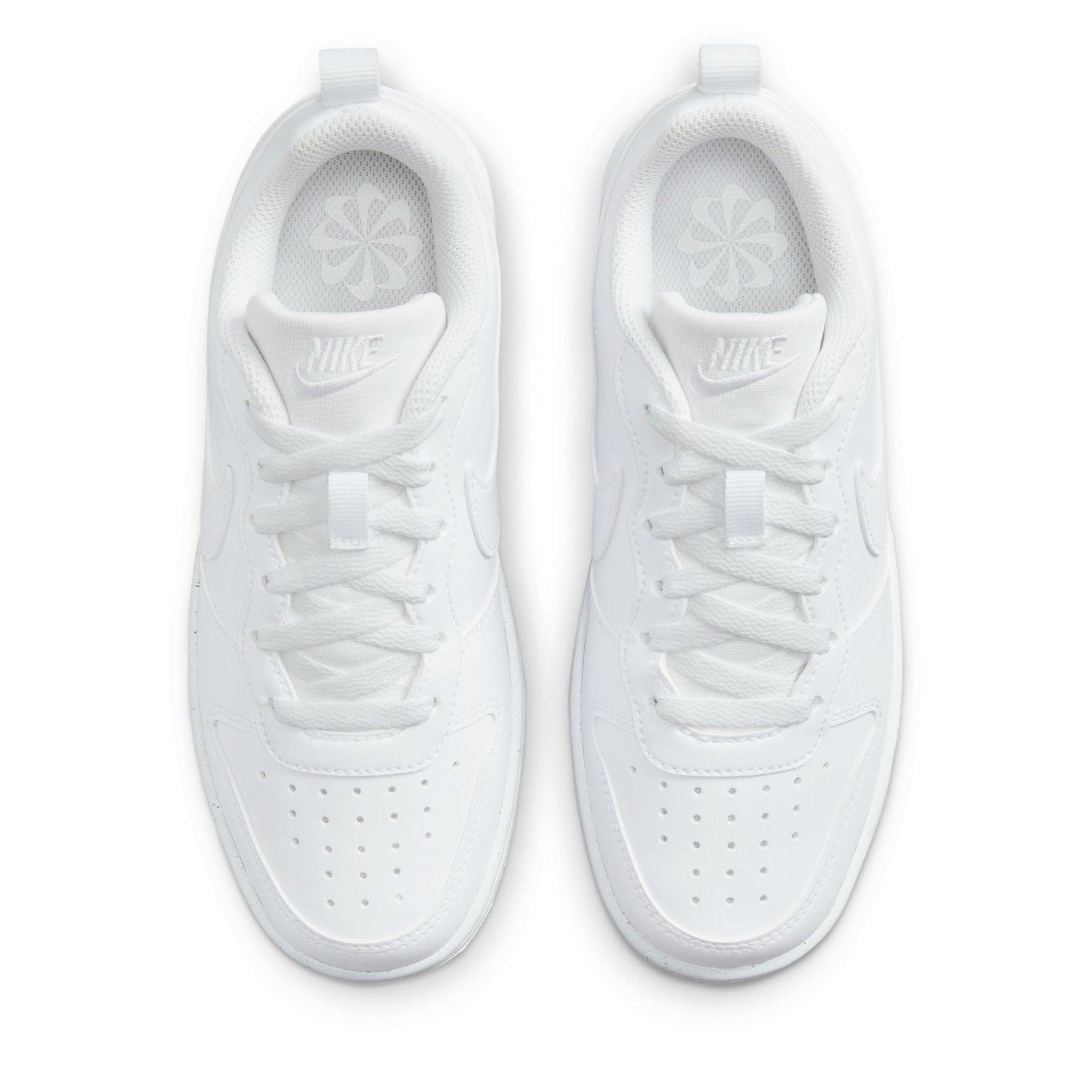 WHITE/WHITE-WHI - Nike - Court Borough Low Recraft Big Kids' Shoes - 5