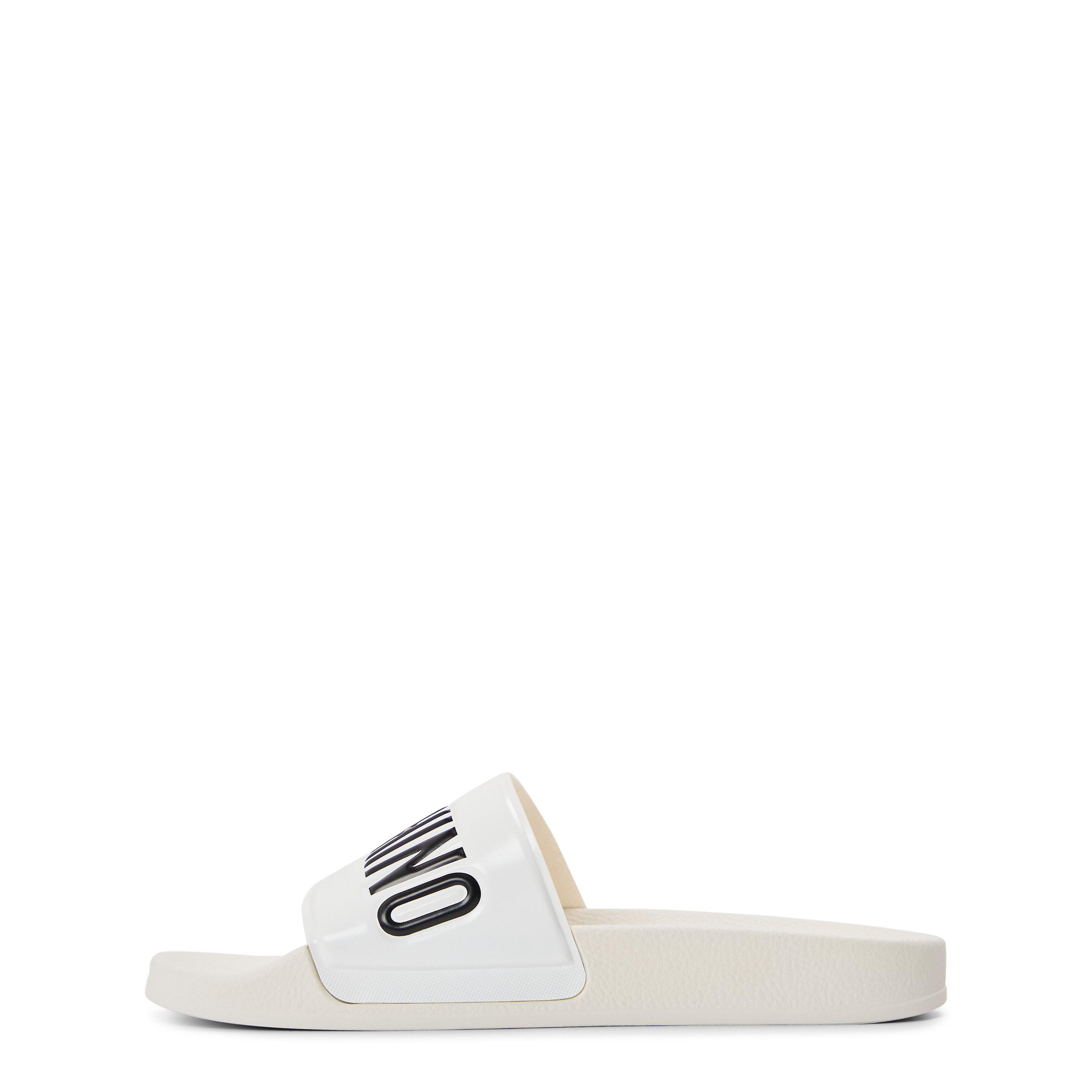 White - Moschino - Unisex Kids' Slider Slippers - 2