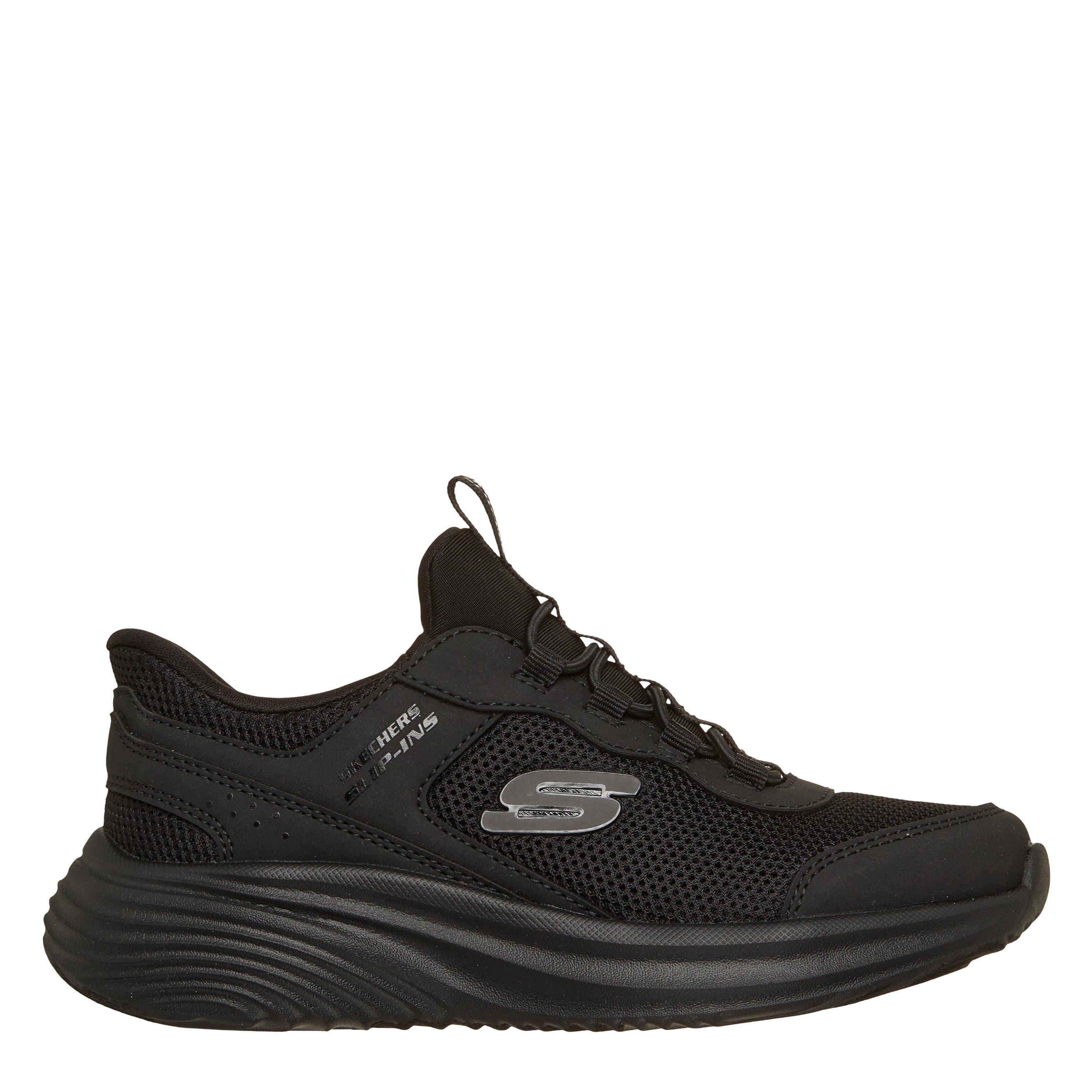 Skechers Boys Kids Slip On Trainers - Black - 4 (37)