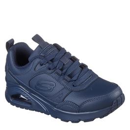 Skechers Monochromatic Lace Up Sneaker W Ove Court Trainers Boys