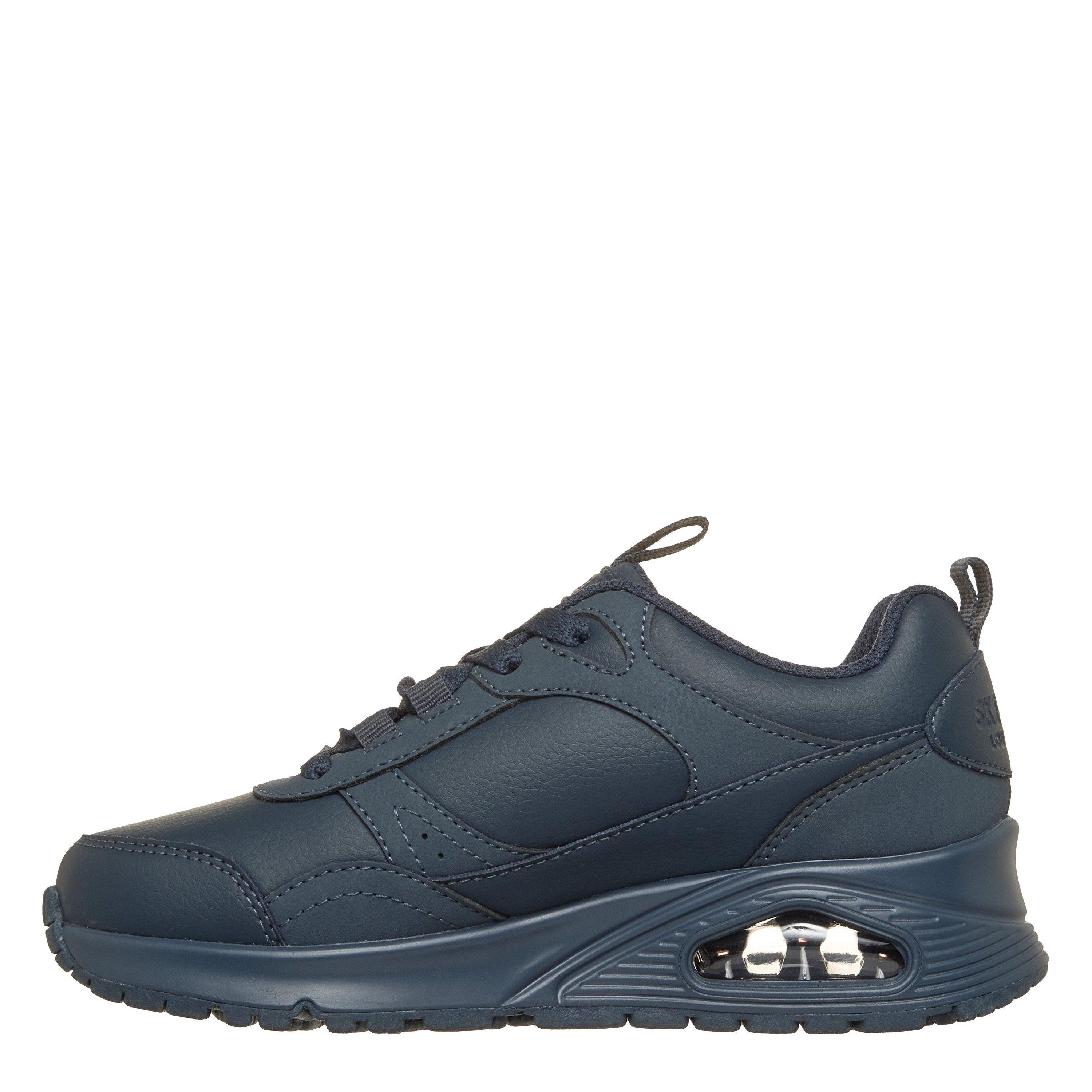 Navy - Skechers - Kids' Monochromatic Lace Up Court Trainers - 2