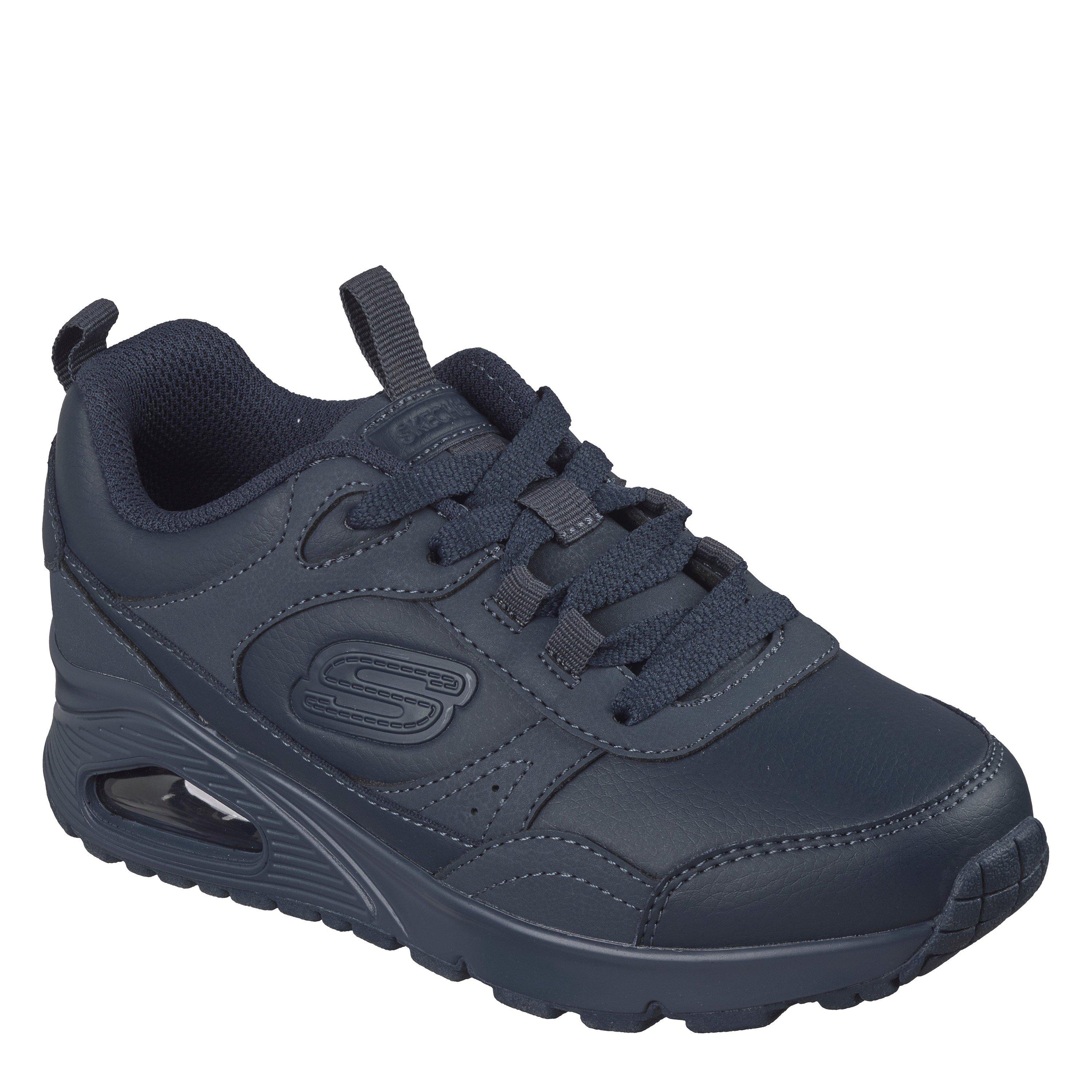 Navy - Skechers - Kids' Monochromatic Lace Up Court Trainers - 3