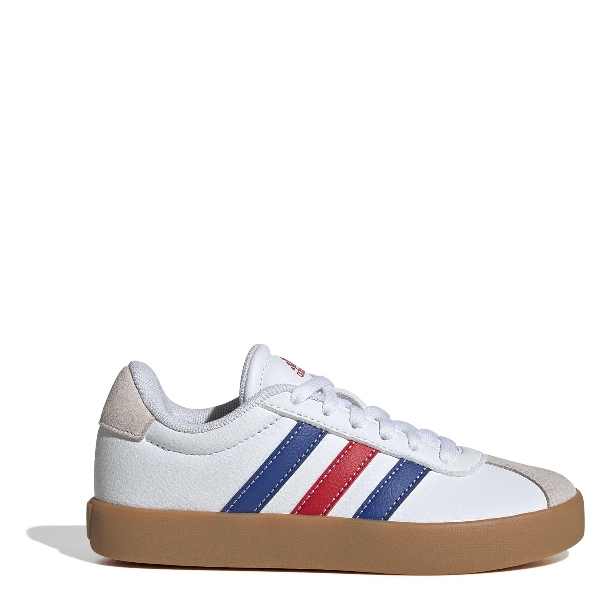 Adidas Boys Vl Court 3.0 Shoes Junior - Wht/Royal/Red - 5.5 (38.7)