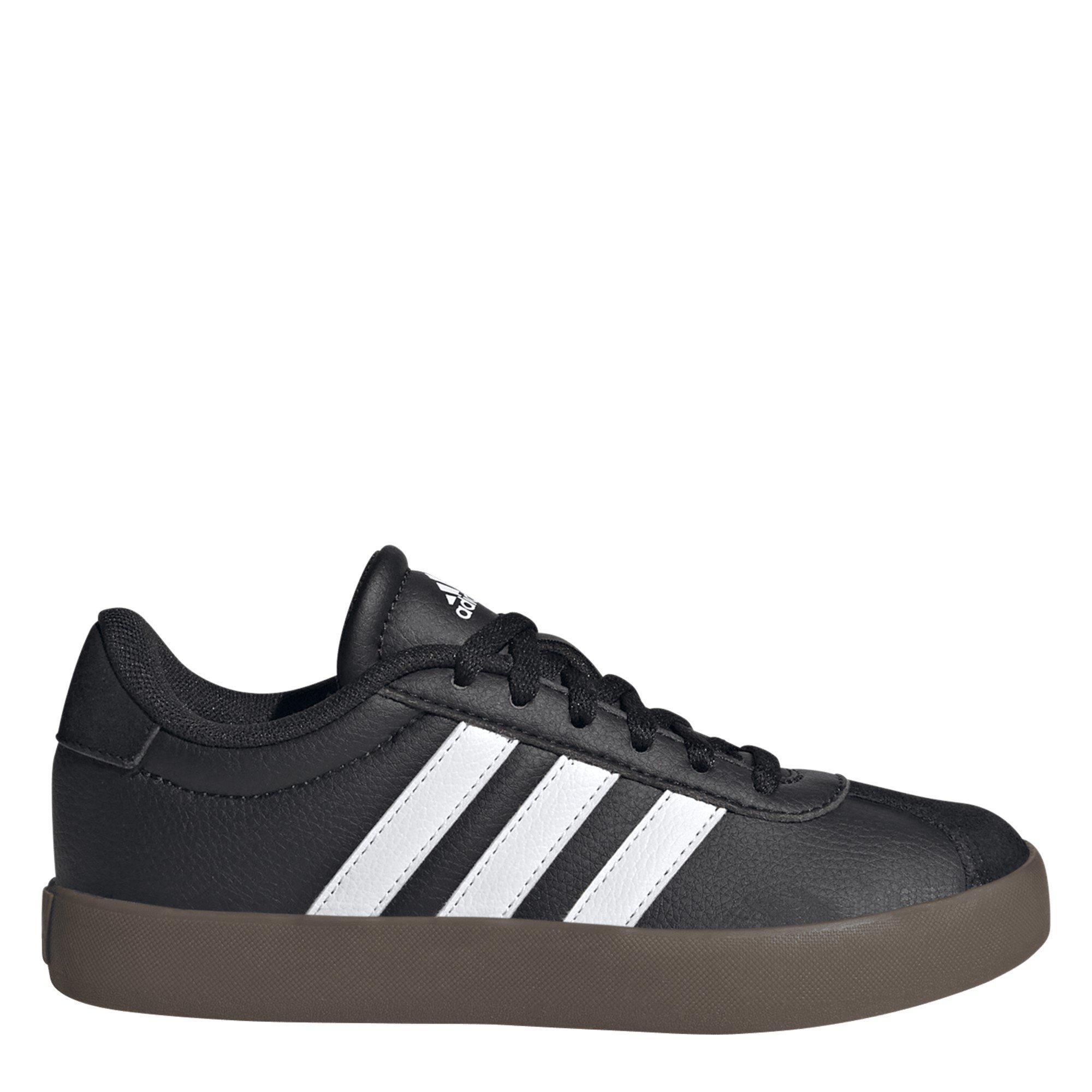 Adidas Boys Vl Court 3.0 Shoes Junior - Black/Gum - 4 (36.7)