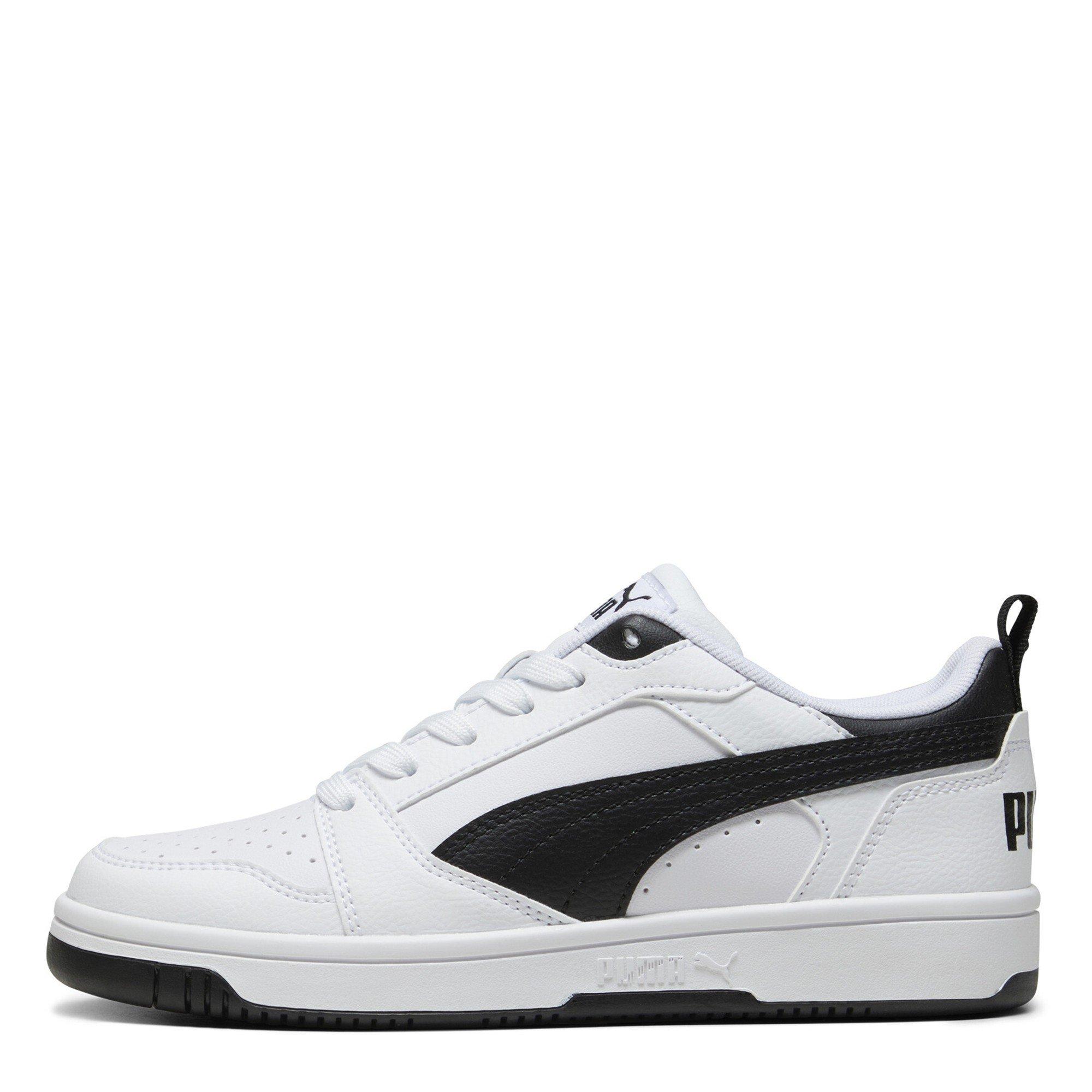 Puma  Kids ' Rebound Lo Jr High-Top Trainers - Blk/Blk/Whit - 3 (35.5)