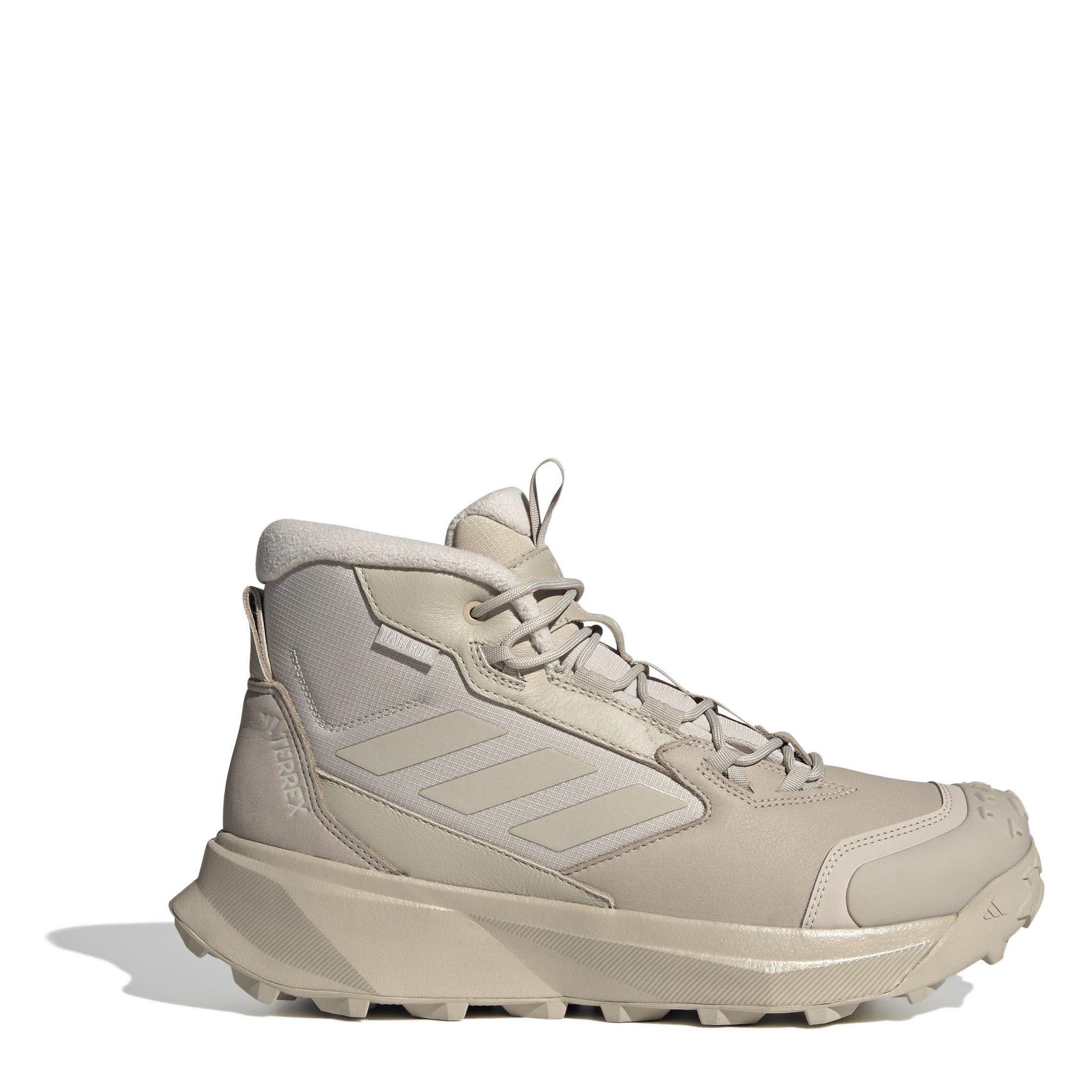 Wonder Beige/Wo - adidas - Kids' Terrex Winter Mid Leather Non Waterproof Hiking Boots - 1