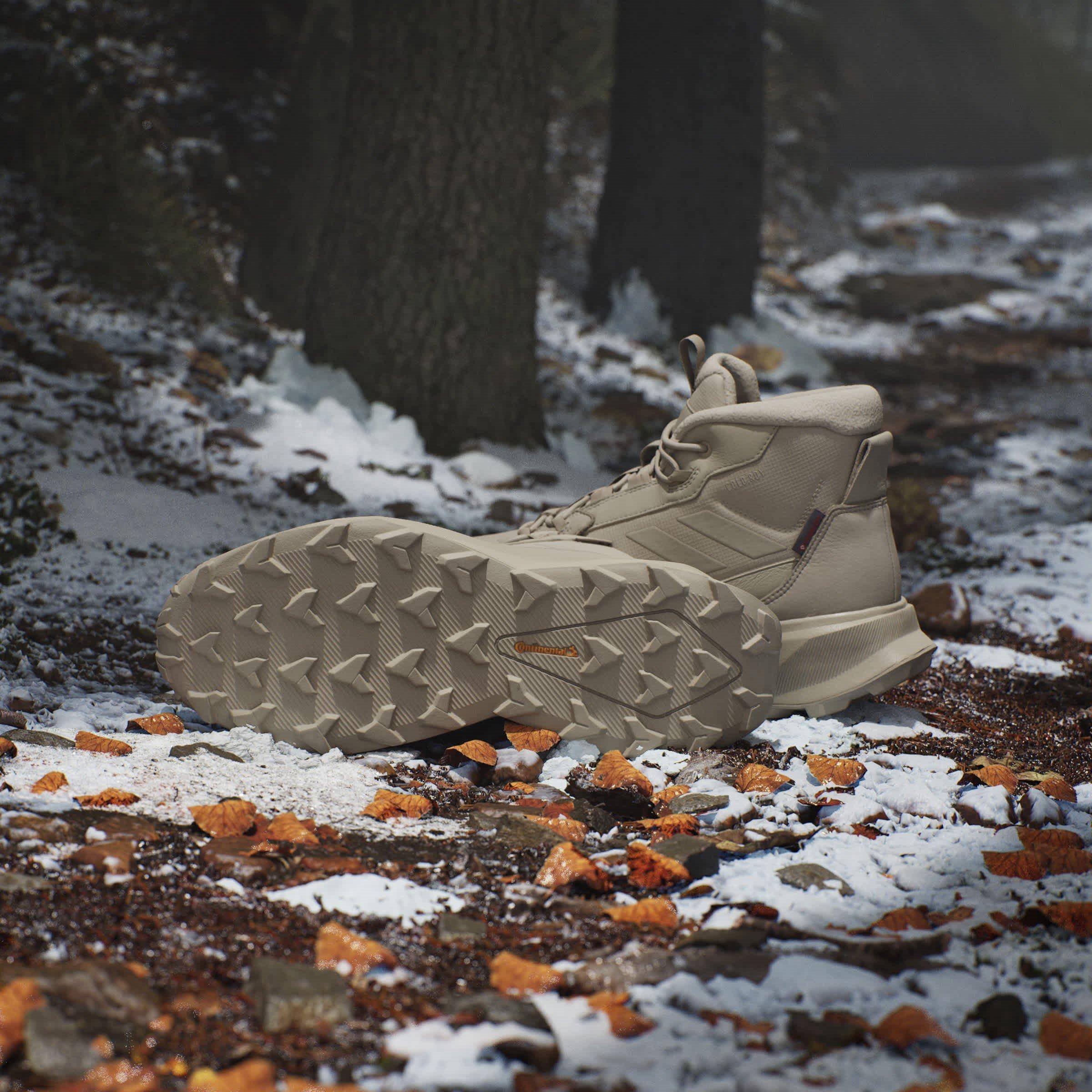 Wonder Beige/Wo - adidas - Terrex Winter Boot Mid Leather Hiking Boots Unisex Kids - 11