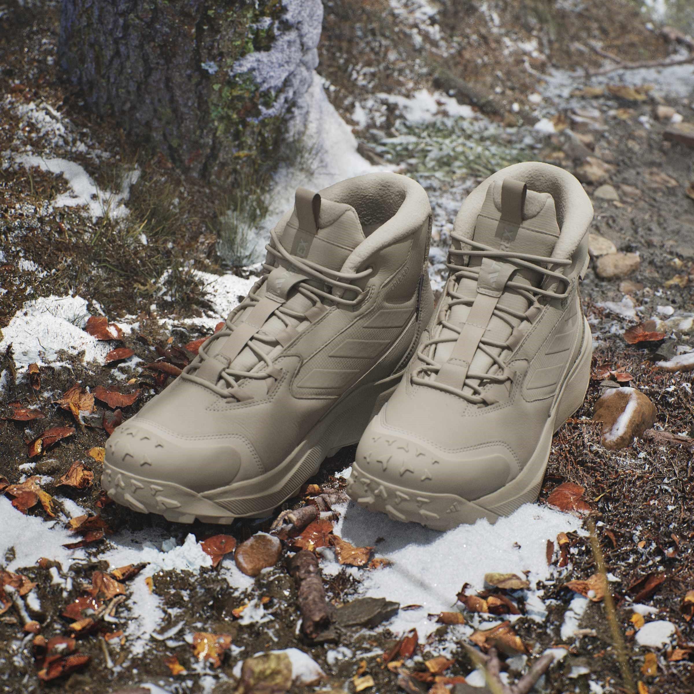 Wonder Beige/Wo - adidas - Terrex Winter Boot Mid Leather Hiking Boots Unisex Kids - 12