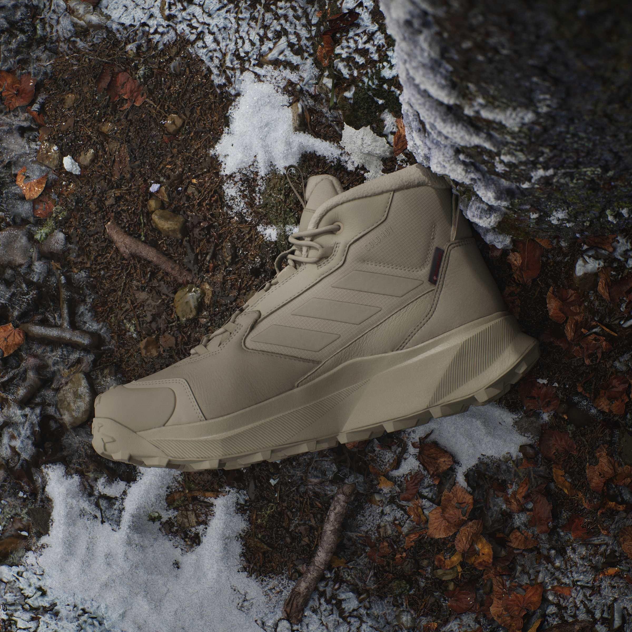 Wonder Beige/Wo - adidas - Terrex Winter Boot Mid Leather Hiking Boots Unisex Kids - 14