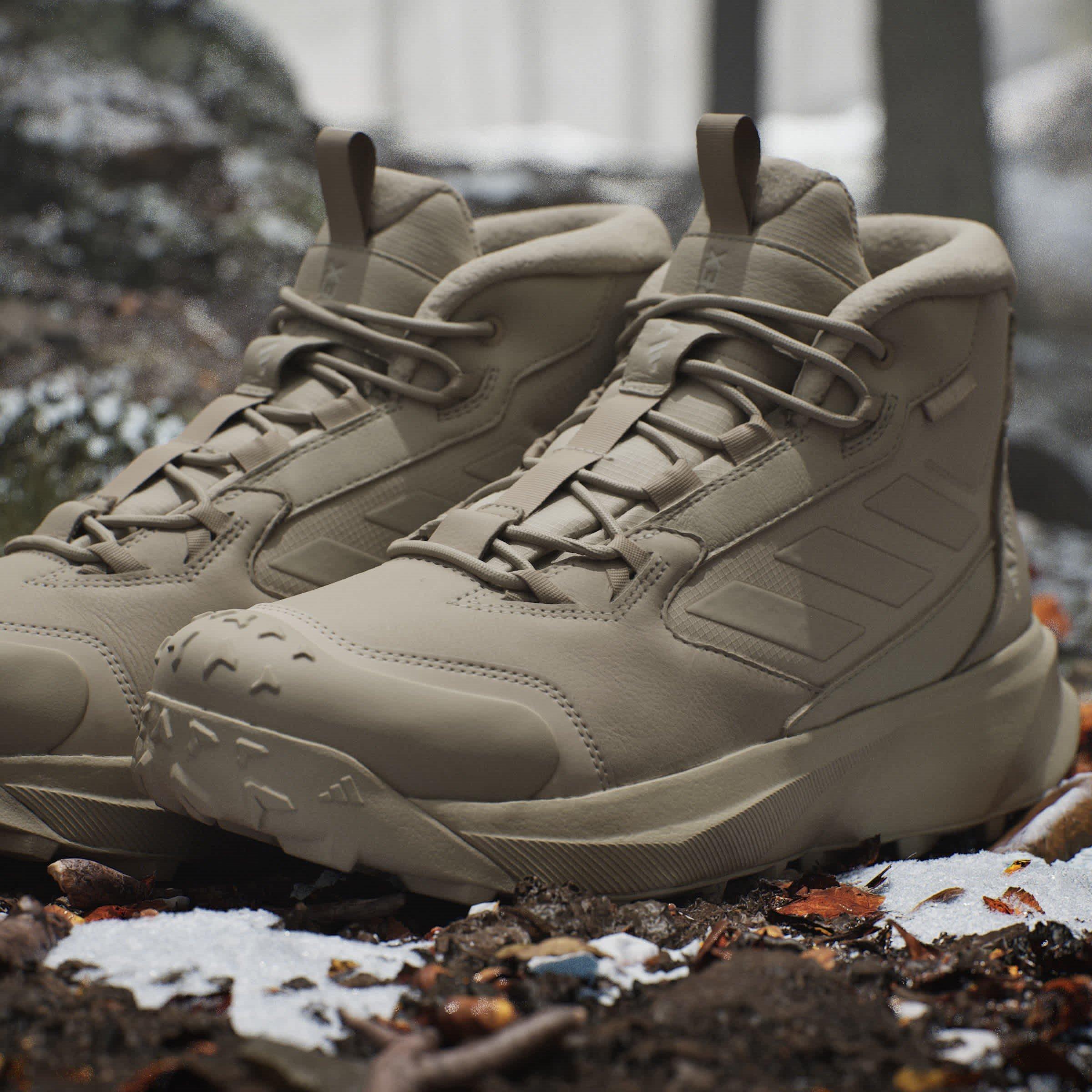 Wonder Beige/Wo - adidas - Terrex Winter Boot Mid Leather Hiking Boots Unisex Kids - 16