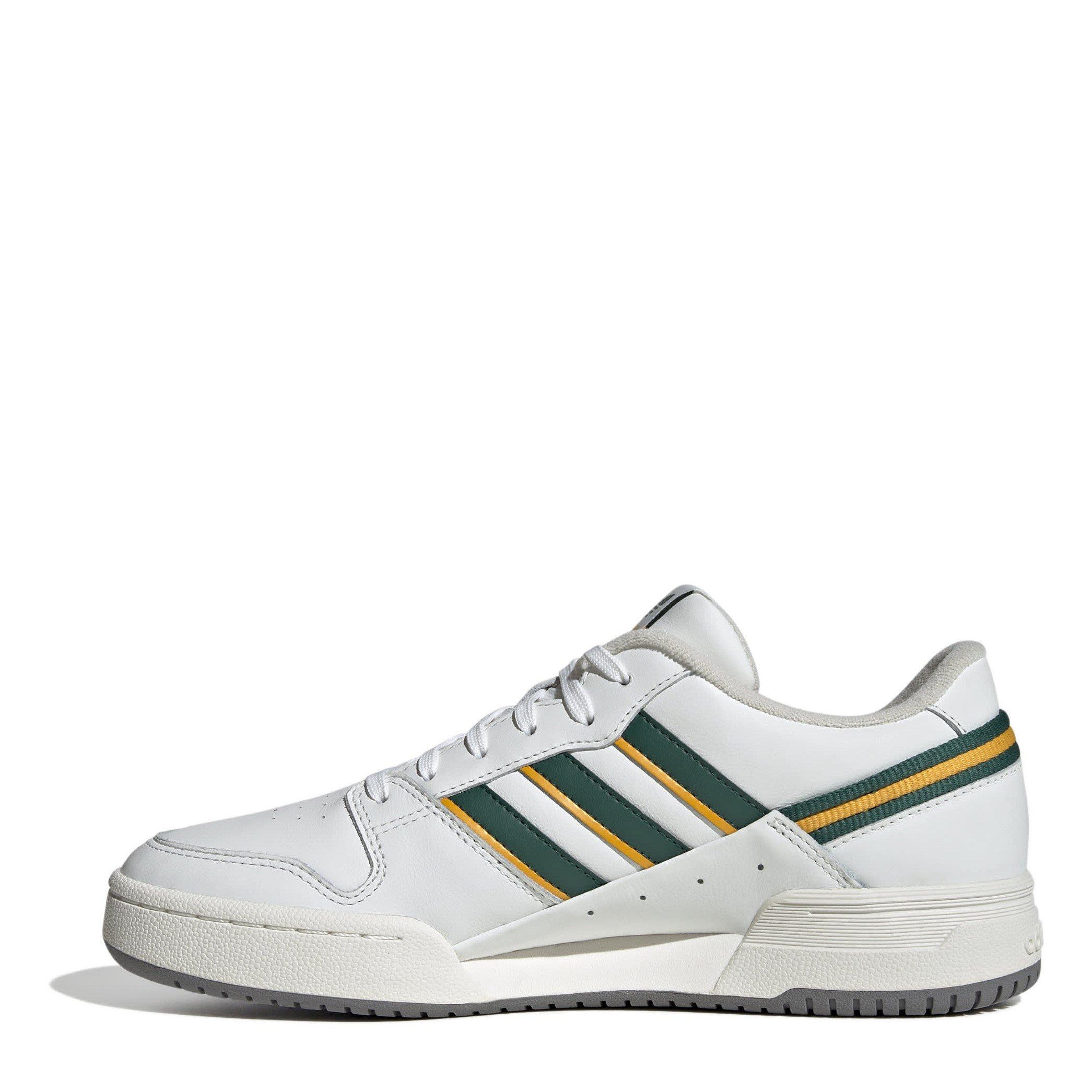 White - adidas Originals - Team Court Trainers - 2