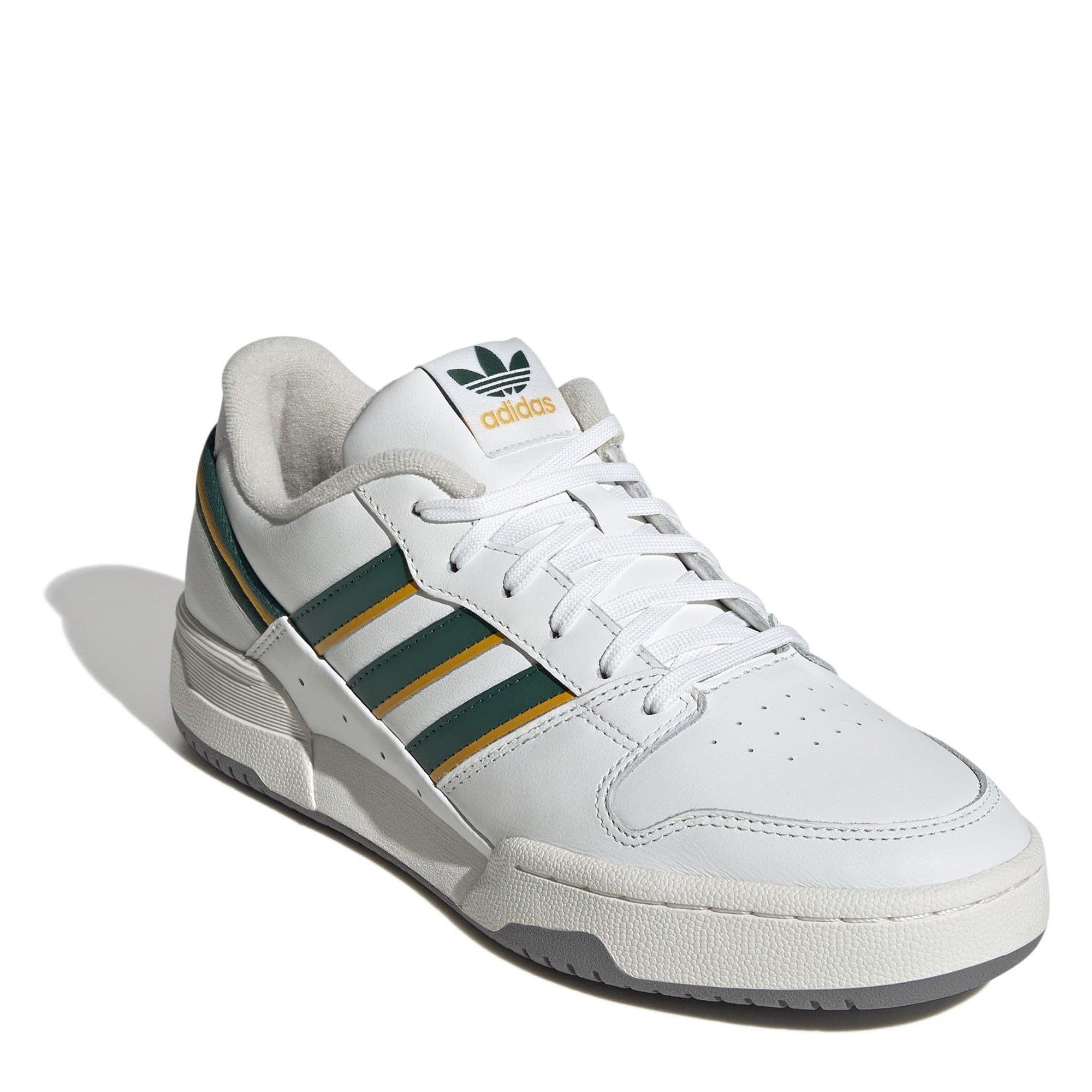 White - adidas Originals - Team Court Trainers - 3