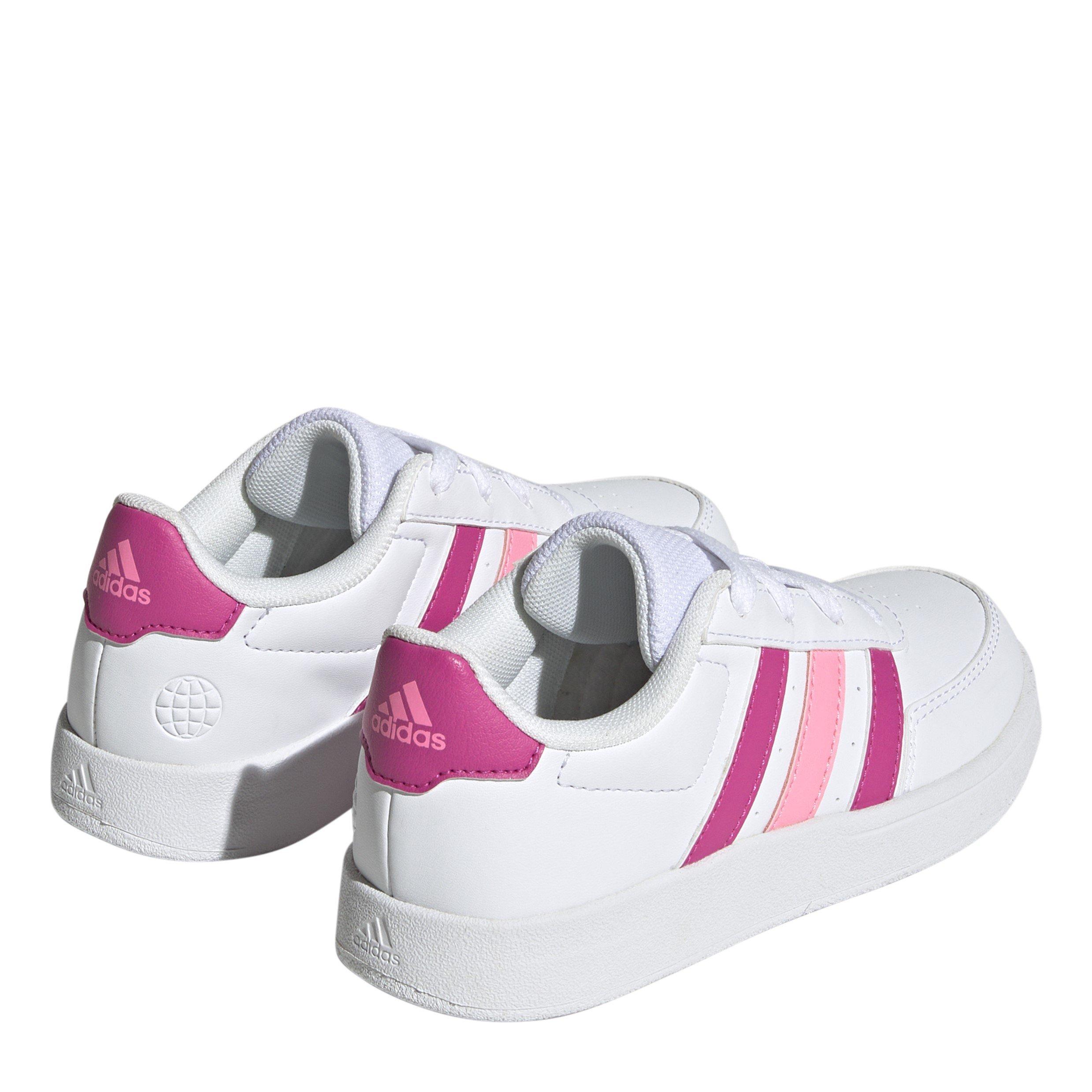 White/Lucid Fuc - adidas - Kids' Breaknet 2.0 Low-Top Trainers - 4