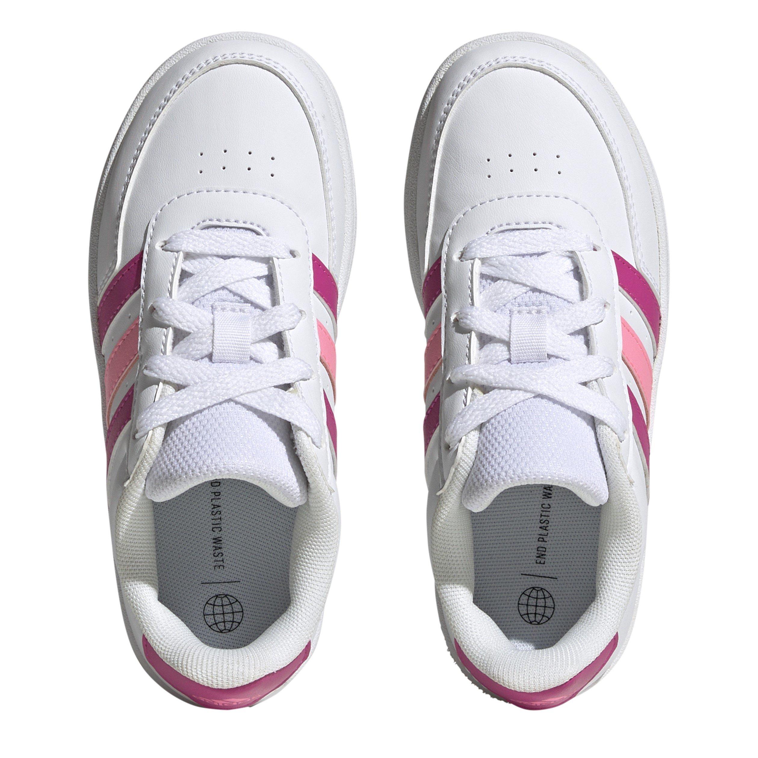 White/Lucid Fuc - adidas - Kids' Breaknet 2.0 Low-Top Trainers - 5