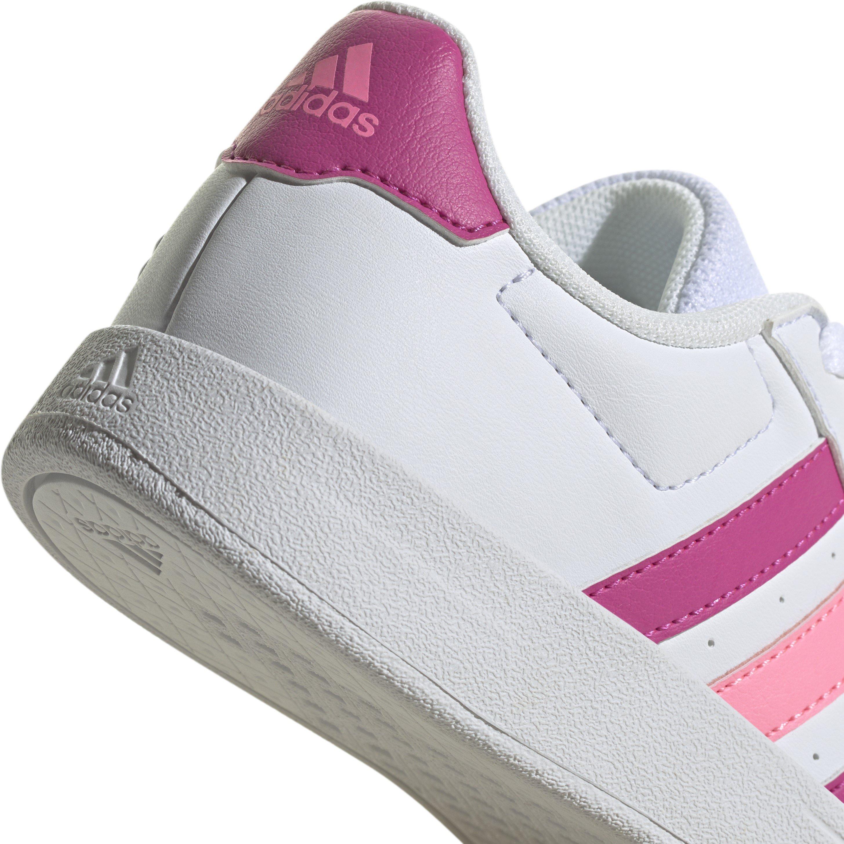 White/Lucid Fuc - adidas - Kids' Breaknet 2.0 Low-Top Trainers - 8