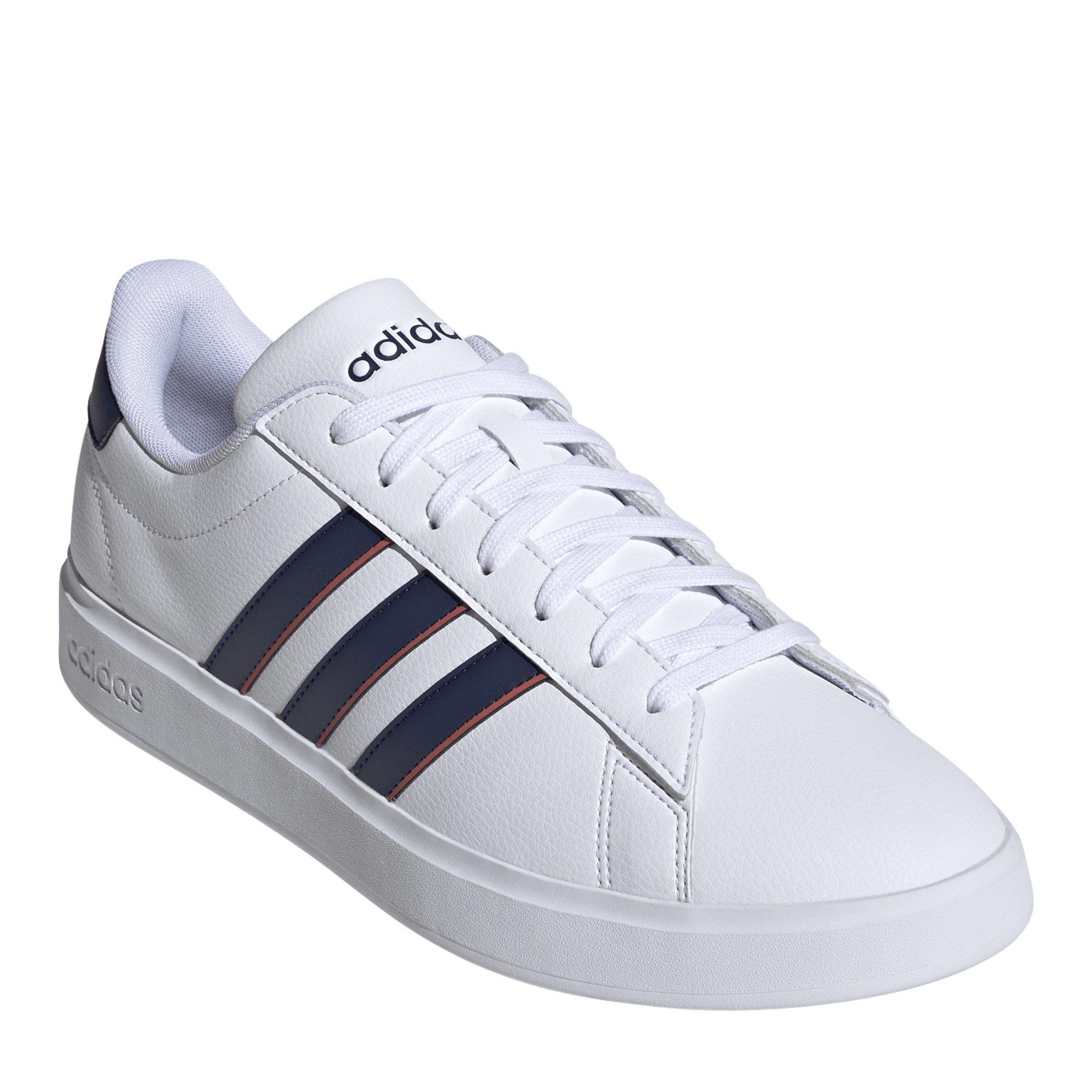 Bijelo/Tamno plavo - adidas - Kids' Grand Court 2.0 Low-Top Trainers - 3