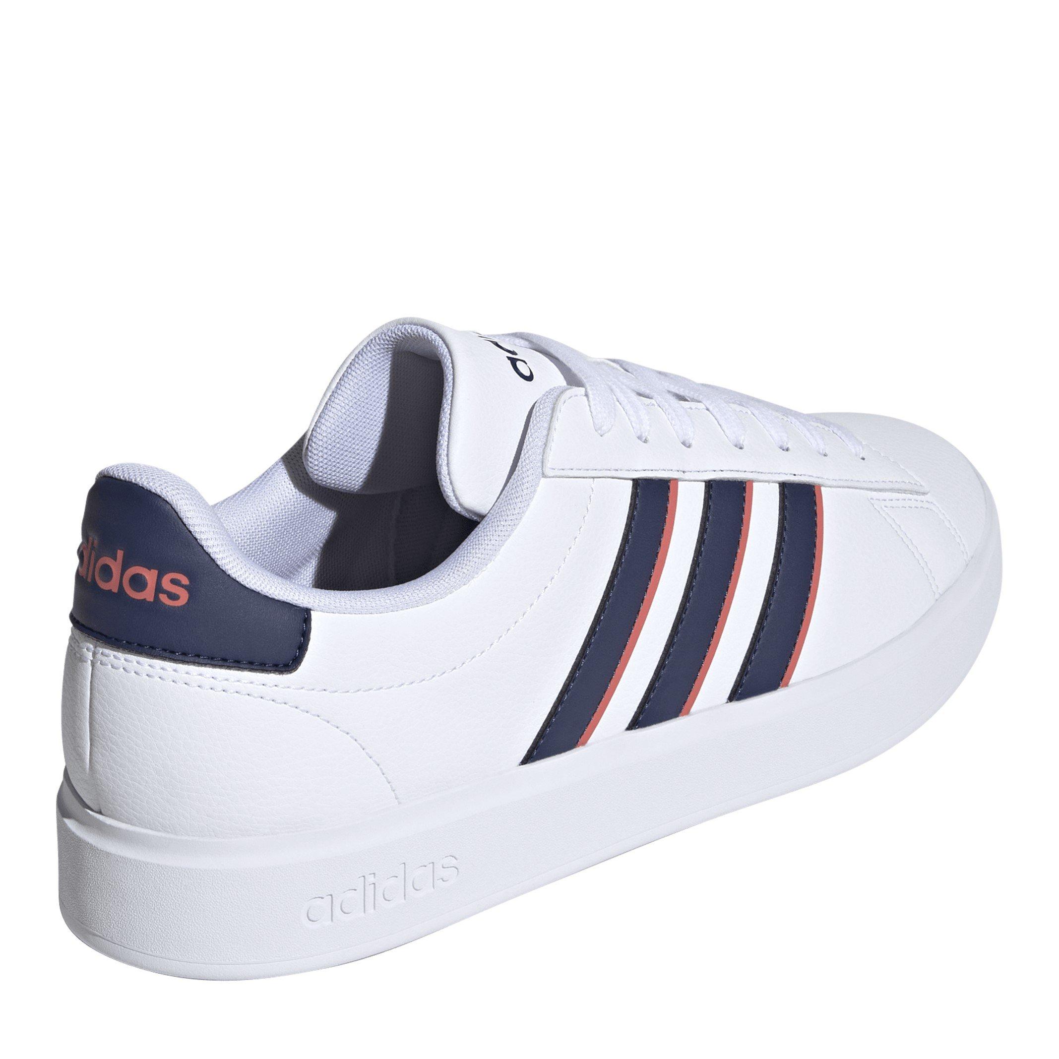 Bijelo/Tamno plavo - adidas - Kids' Grand Court 2.0 Low-Top Trainers - 4