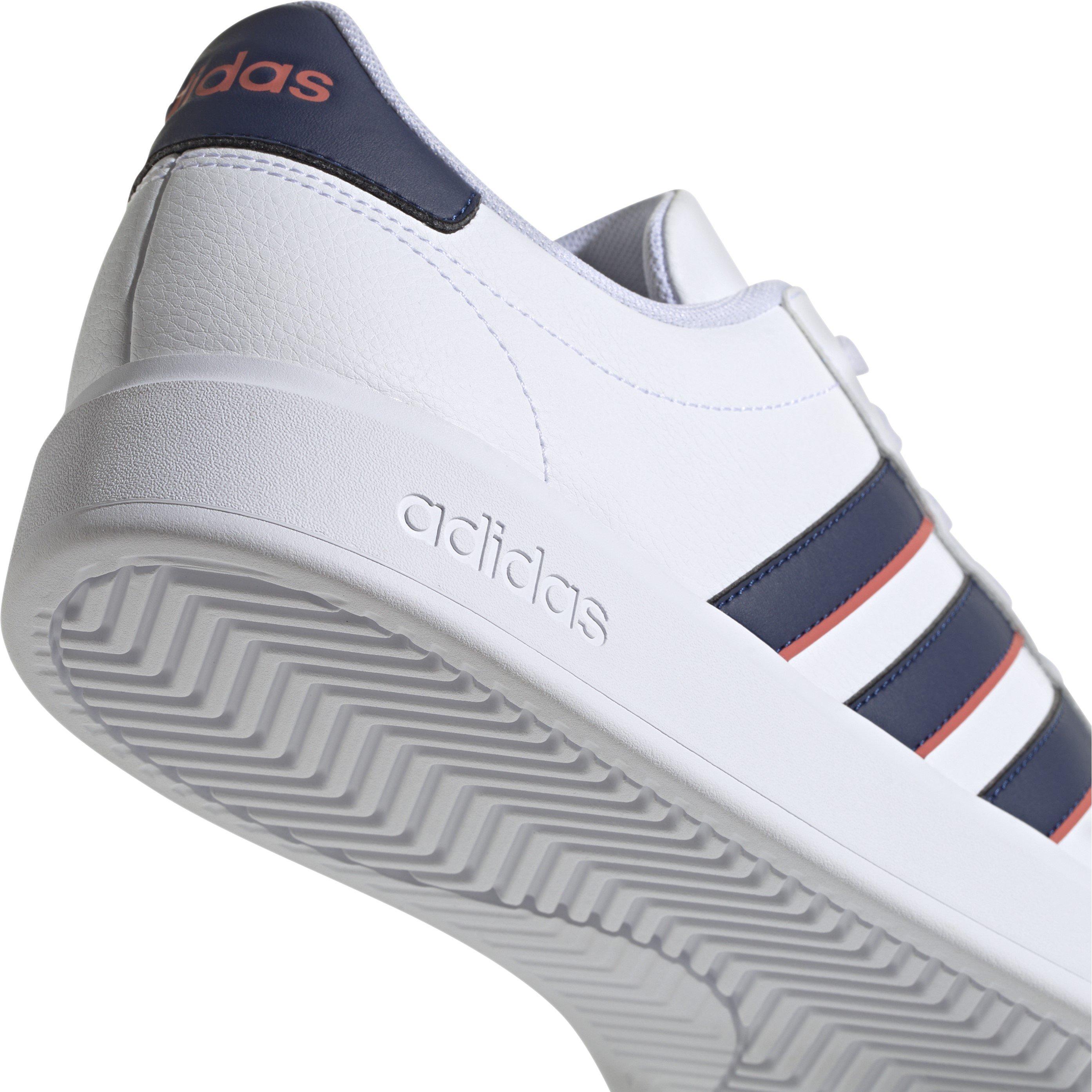 Bijelo/Tamno plavo - adidas - Kids' Grand Court 2.0 Low-Top Trainers - 8