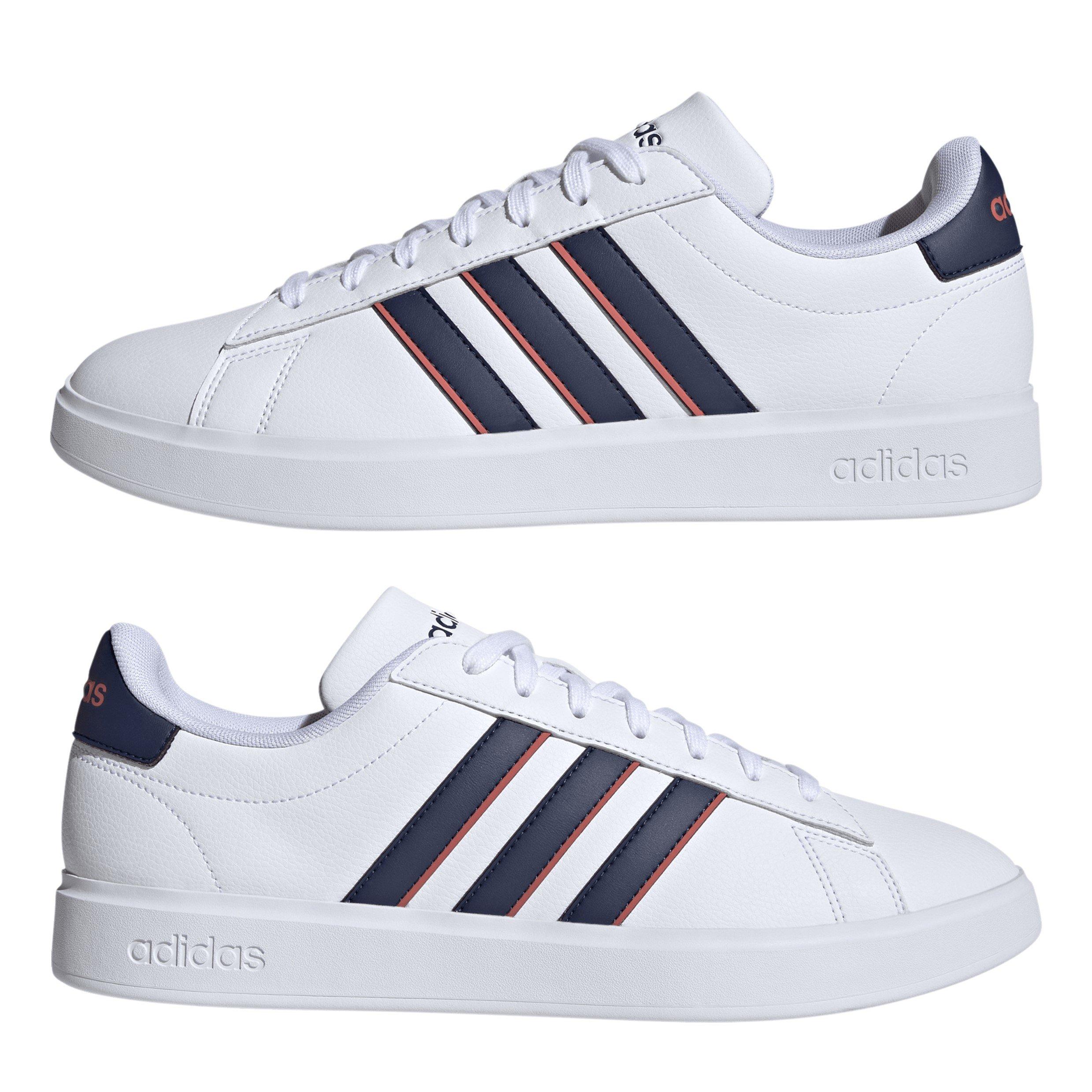 Bijelo/Tamno plavo - adidas - Kids' Grand Court 2.0 Low-Top Trainers - 9