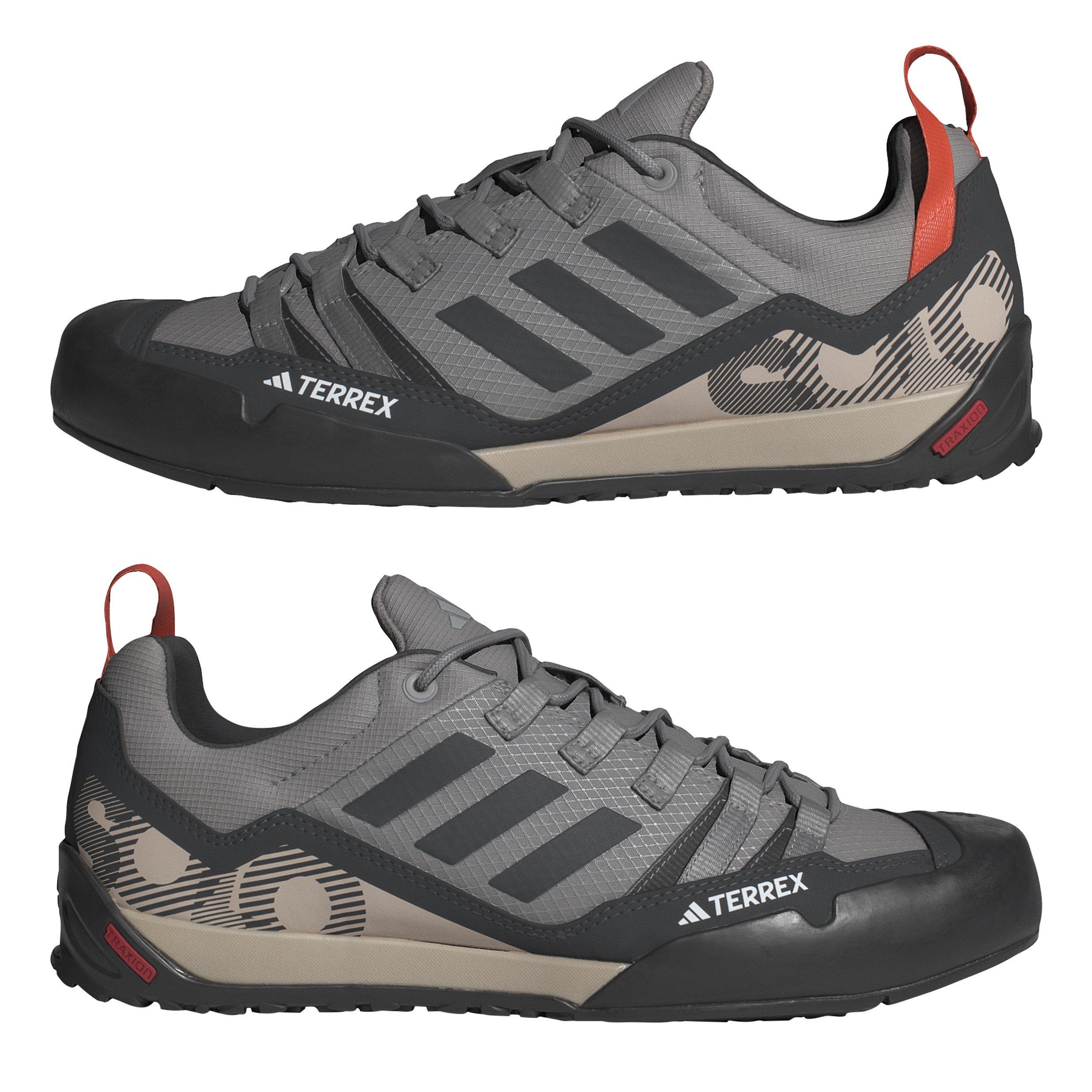 Grigio Solido/Carb - adidas - Kids Terrex Swift Solo Non Waterproof Hiking Boots - 9