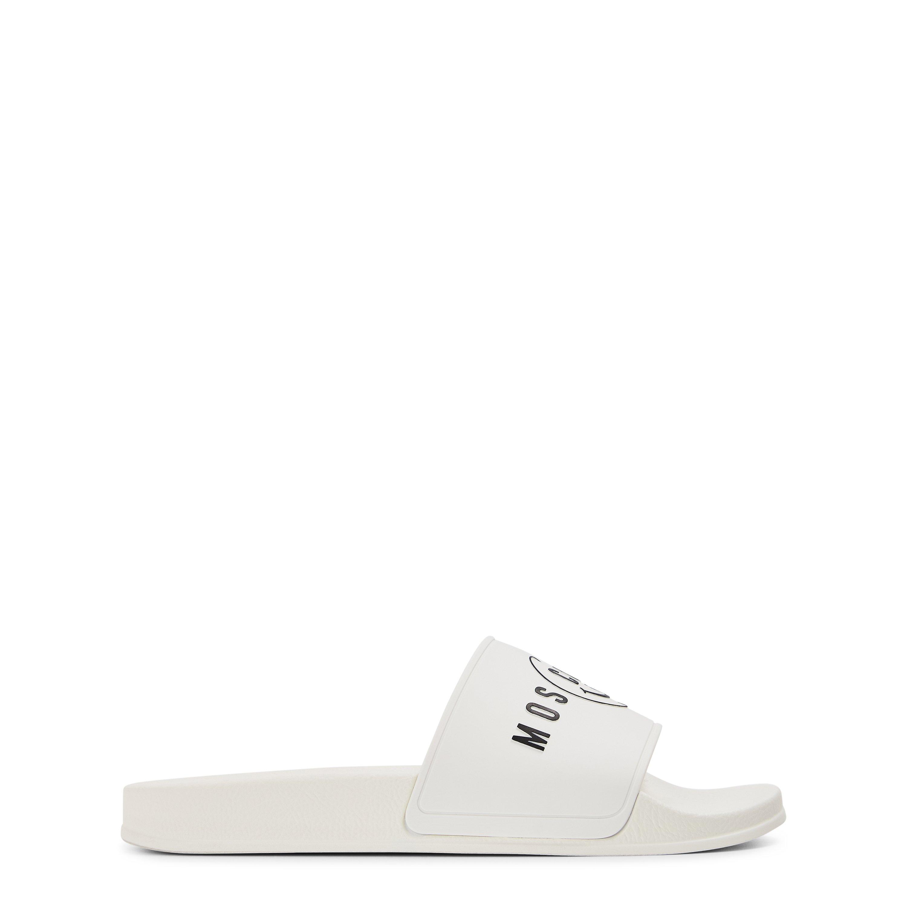 White - Moschino - Unisex Kids' Slider Slippers - 1