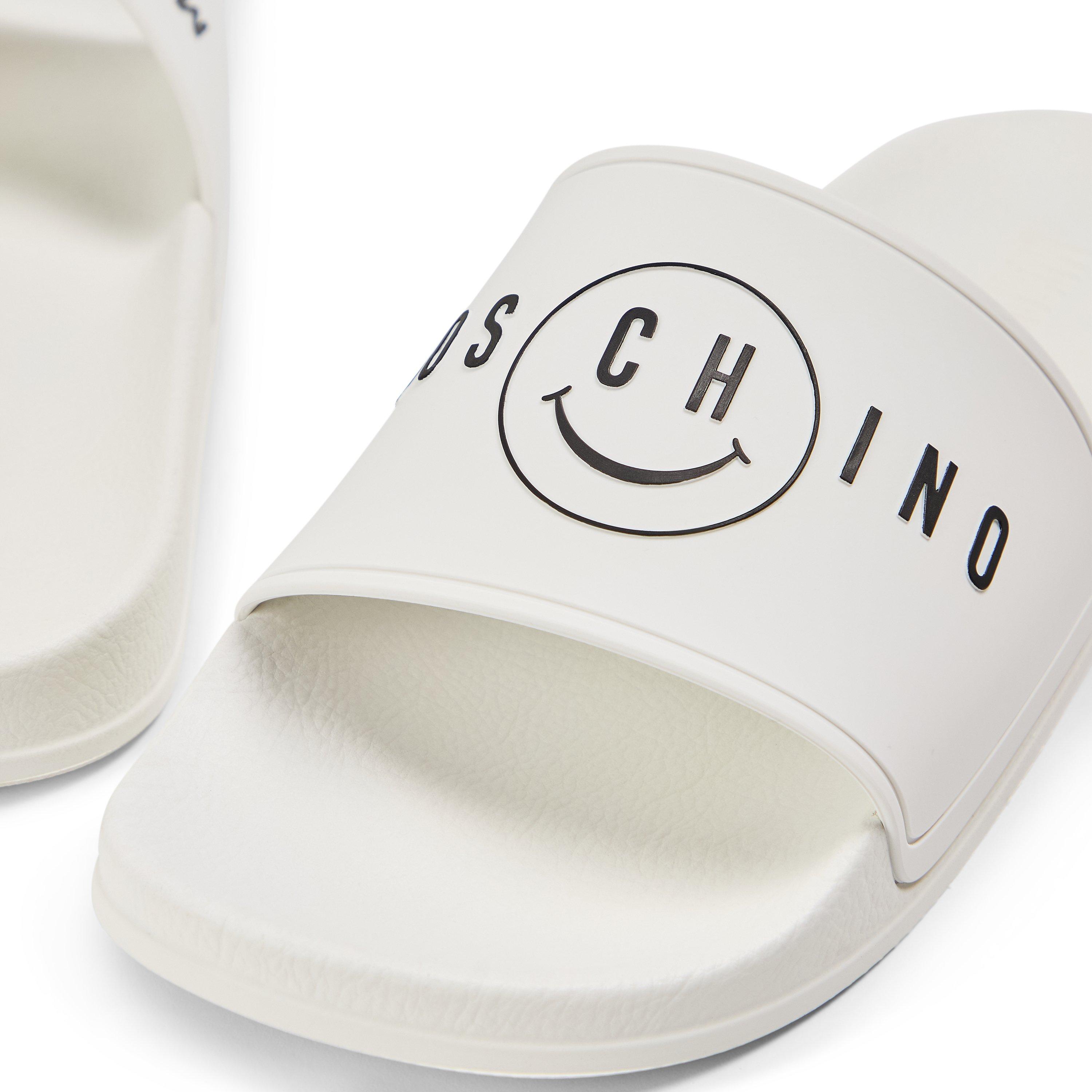 White - Moschino - Unisex Kids' Slider Slippers - 3